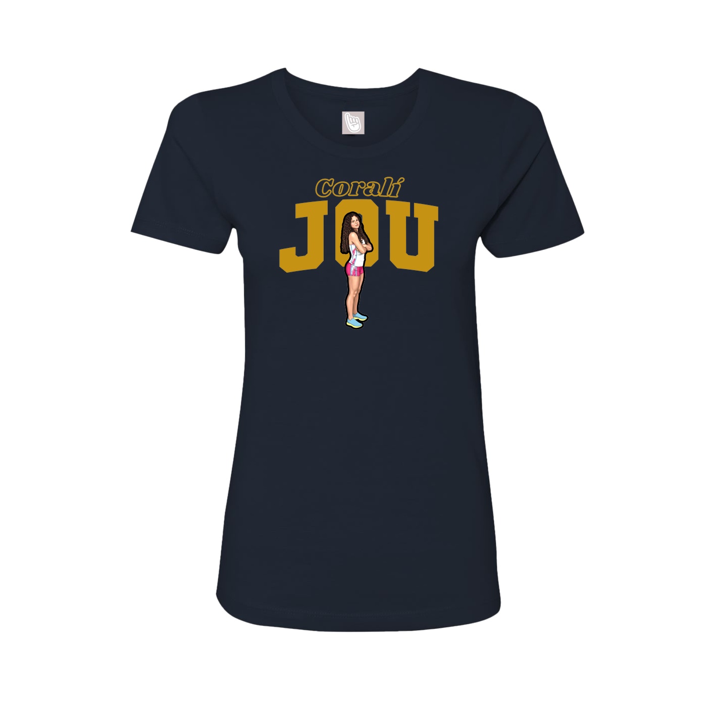 Womens Tee — Name Arch in Navy