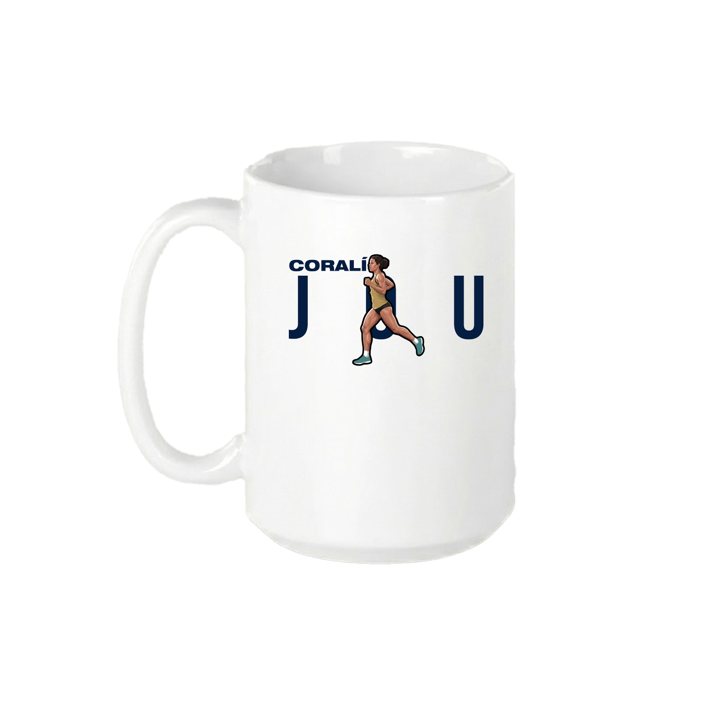15oz Coffee Mug — Player Name in White