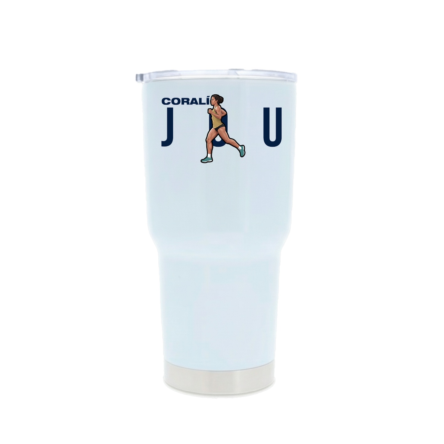 30oz Stainless Steel Tumbler — Player Name in White