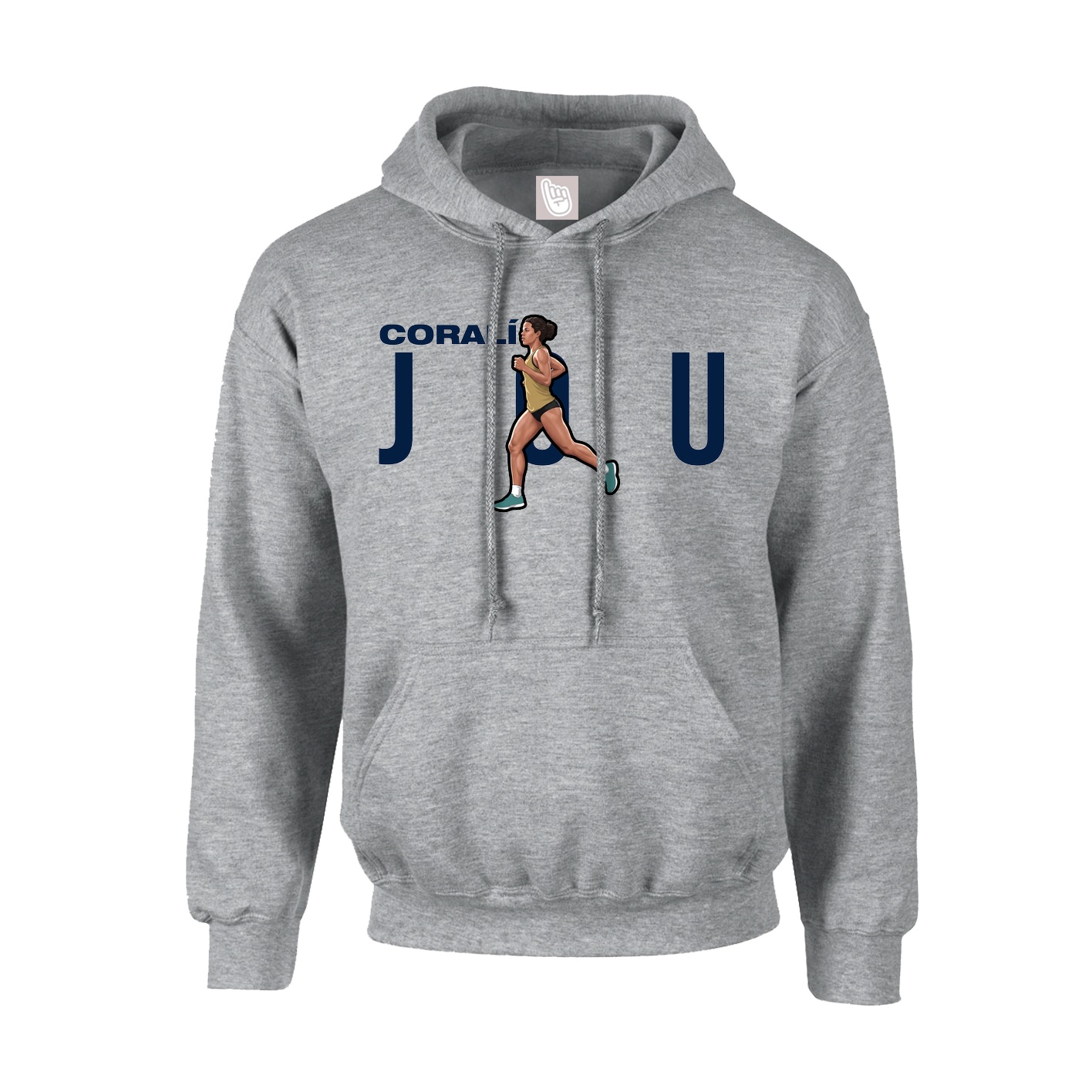Hoodie — Player Name in Grey