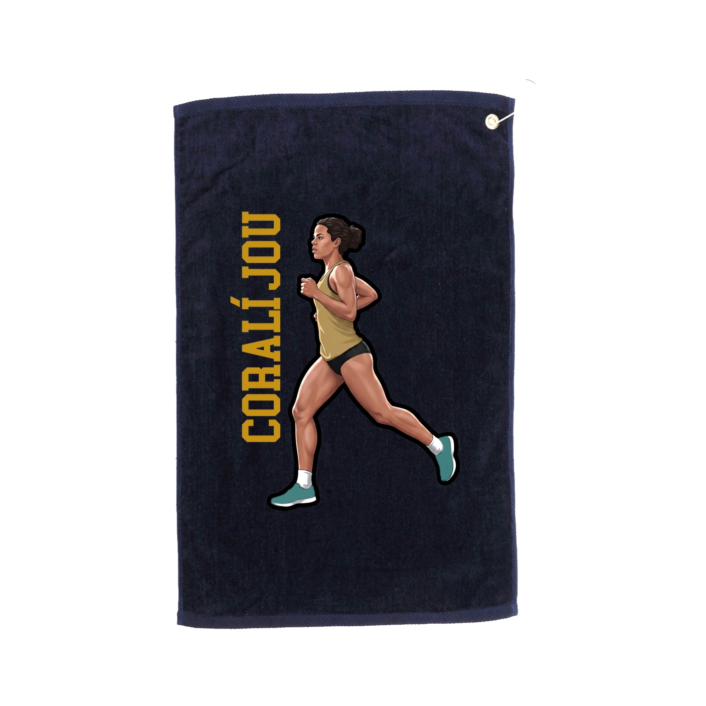 Golf Towel — Name Vertical in Navy