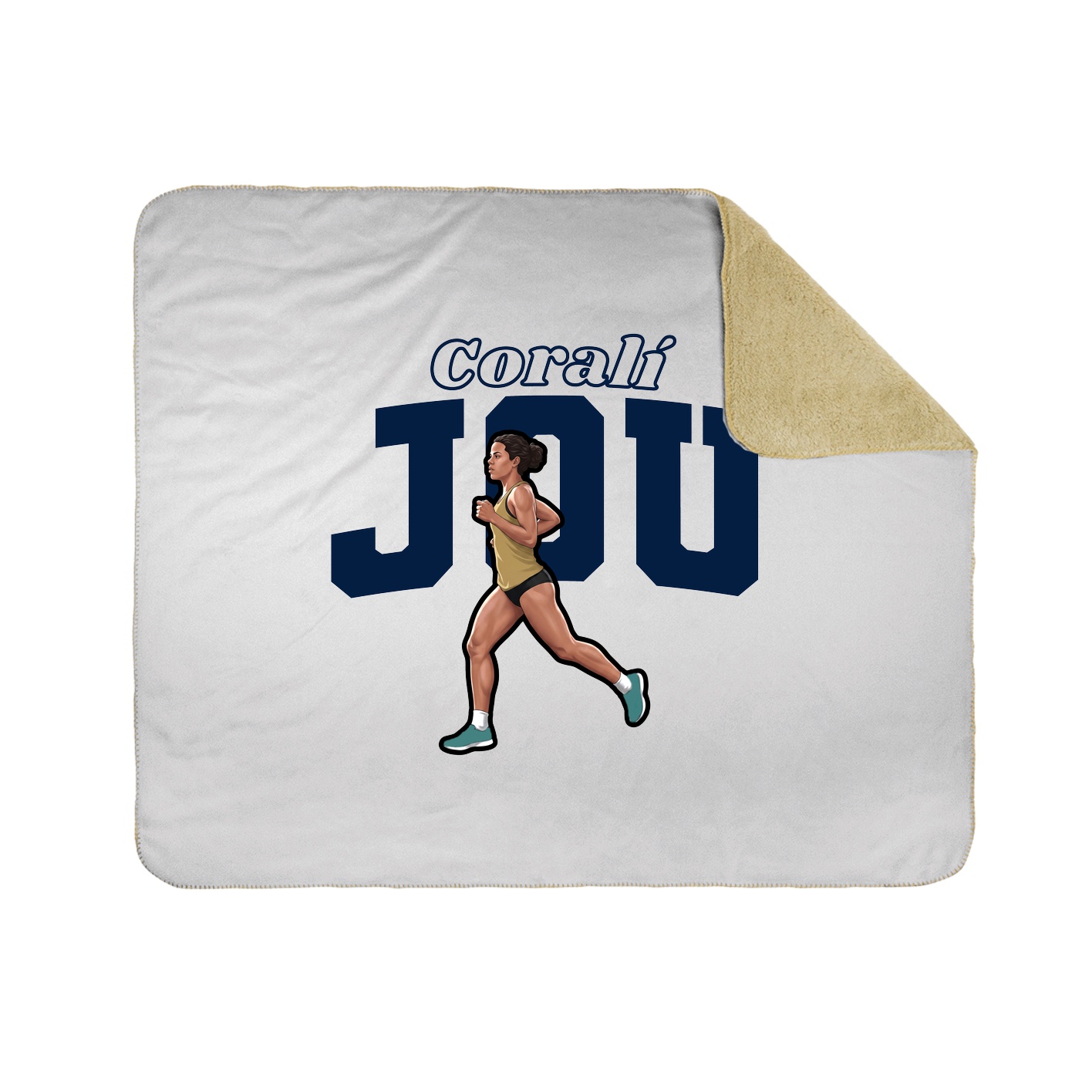 Throw Blanket — Name Arch in White