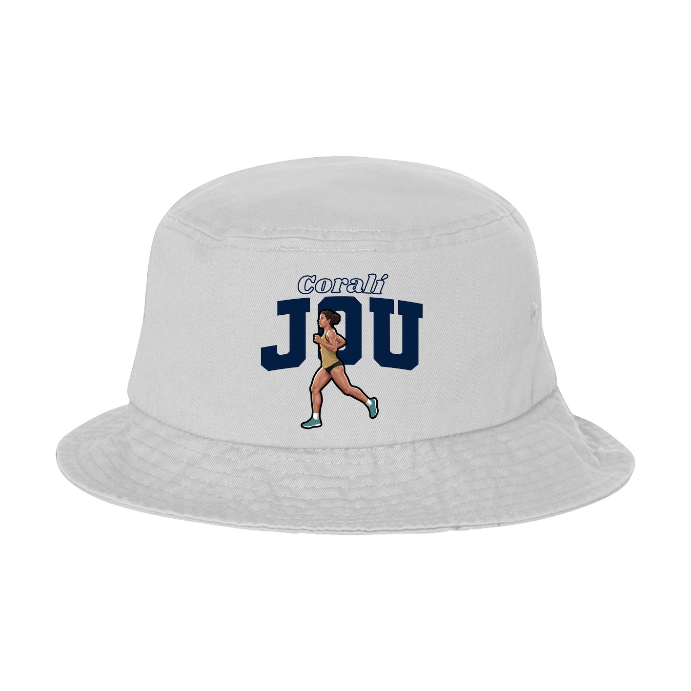 Bucket Cap — Name Arch in White