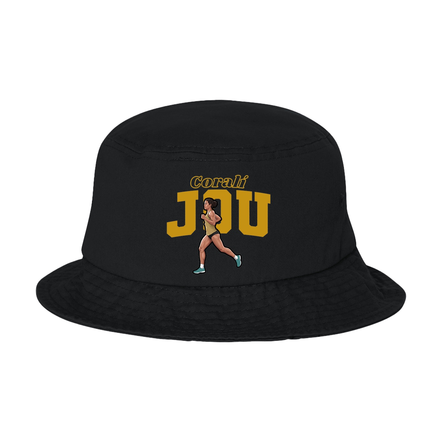 Bucket Cap — Name Arch in Black