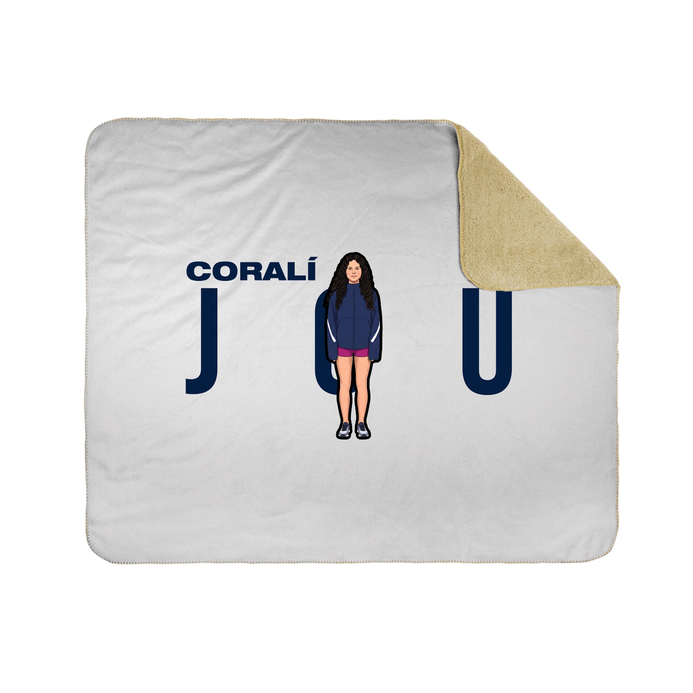 Throw Blanket — Player Name in White
