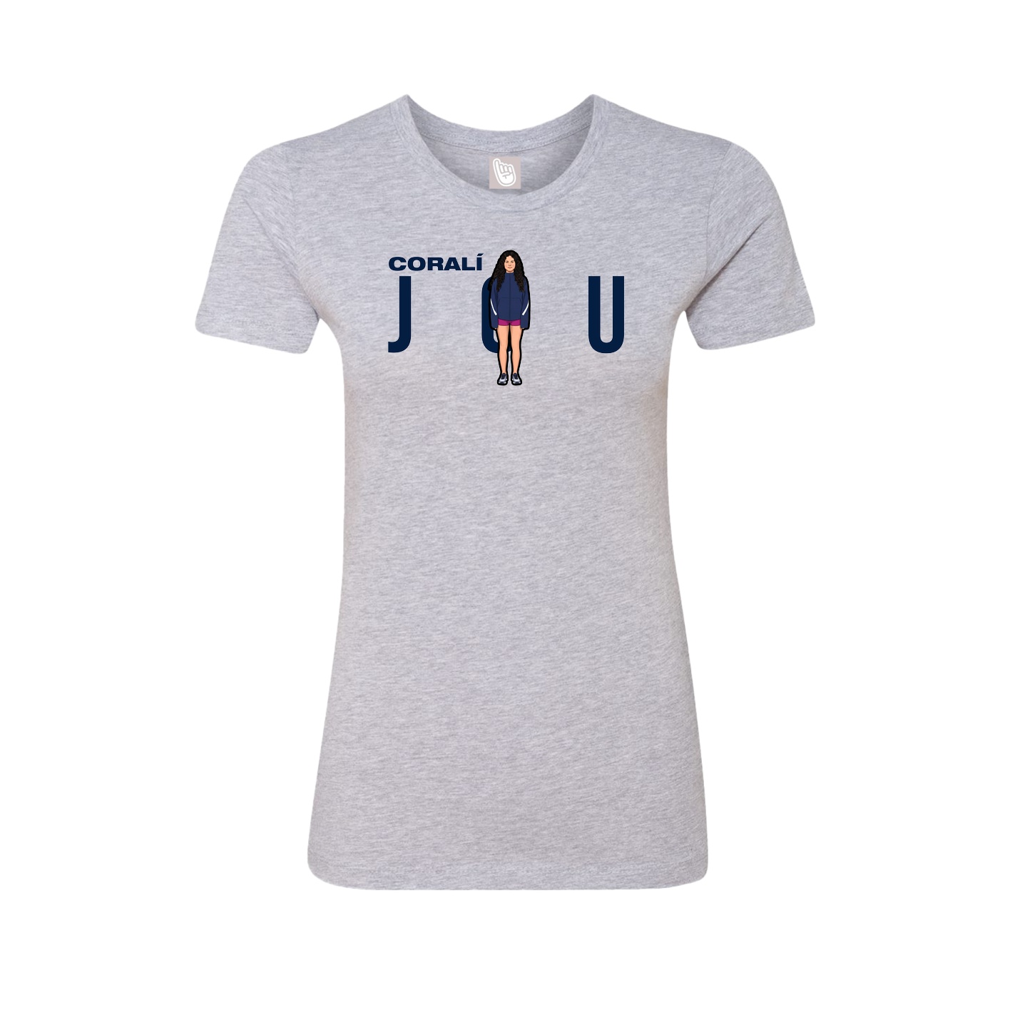 Womens Tee — Player Name in Grey
