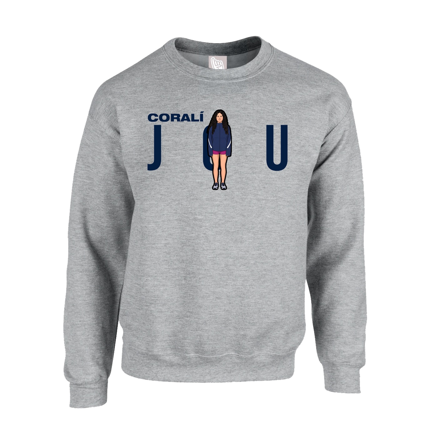 Fleece Crew — Player Name in Grey