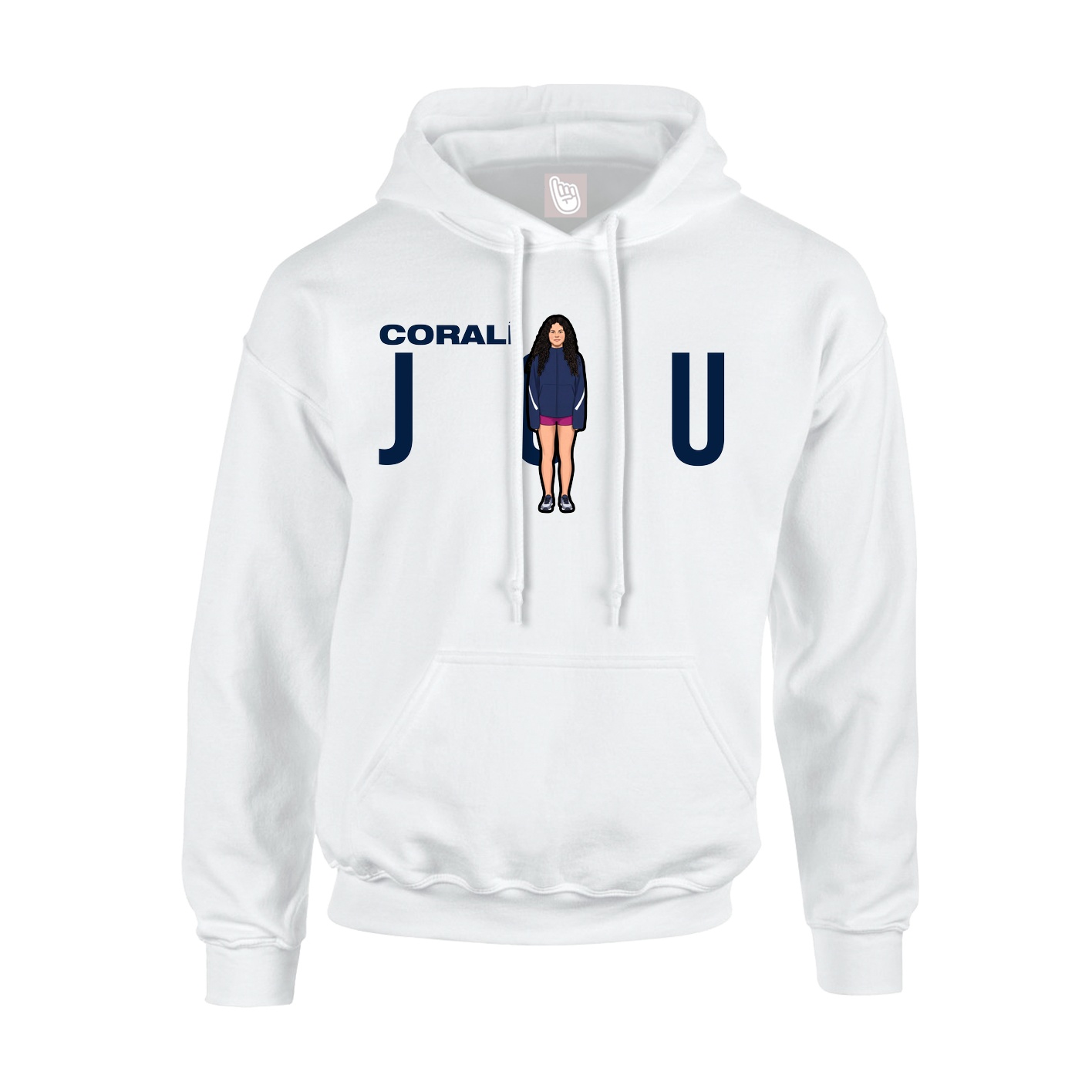 Youth Hoodie — Player Name in White
