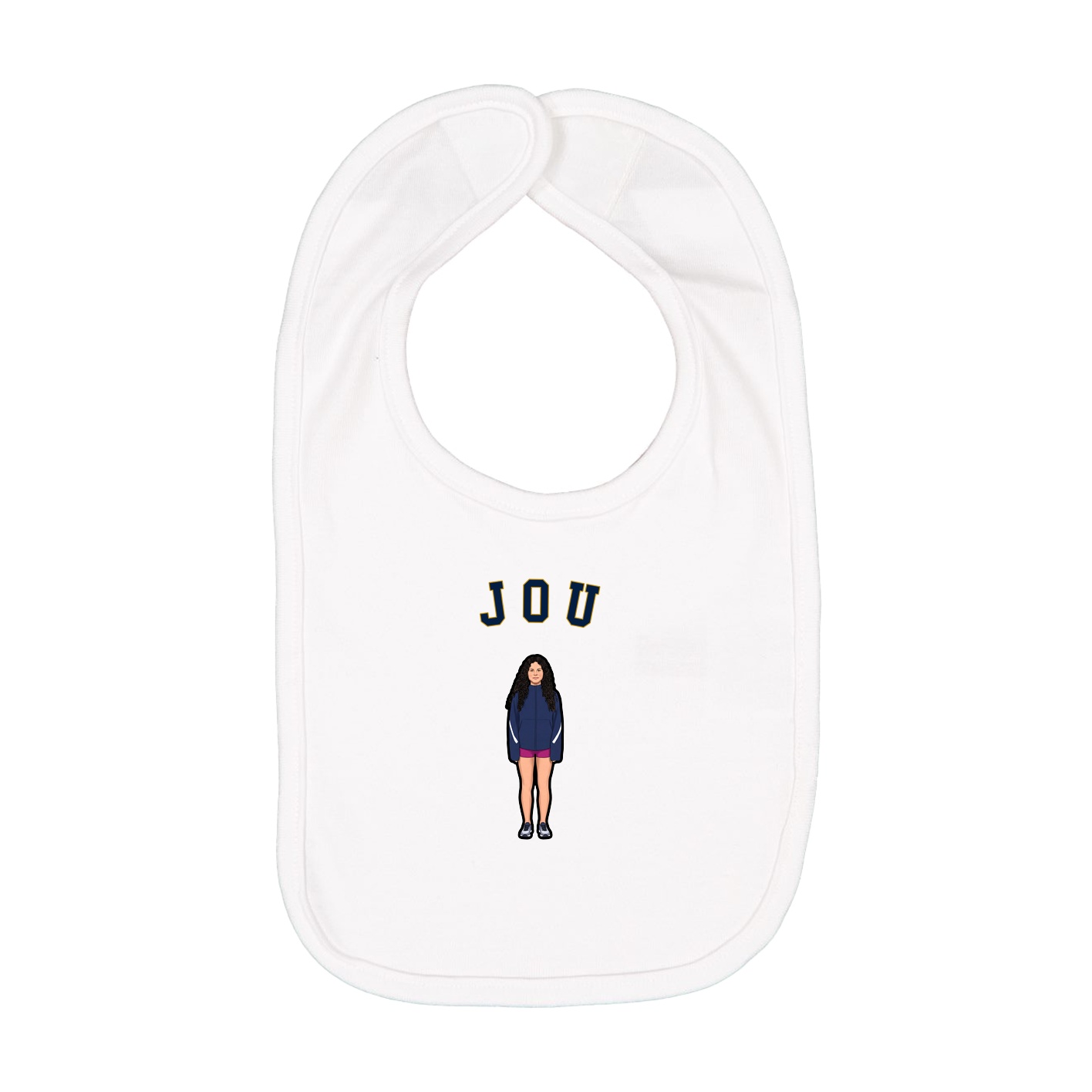 Infant Bib — Shirsey Arch in White