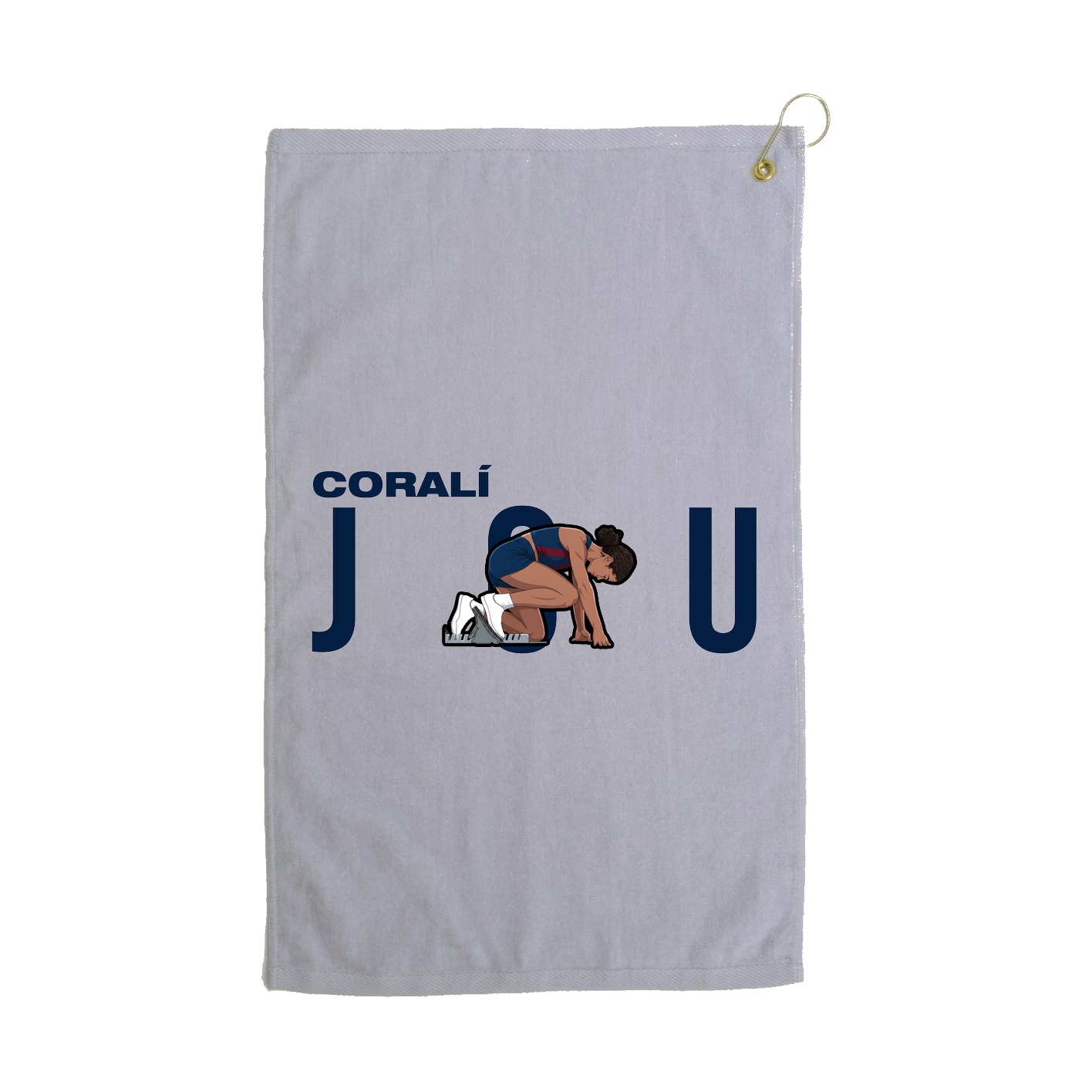 Golf Towel — Player Name in Grey