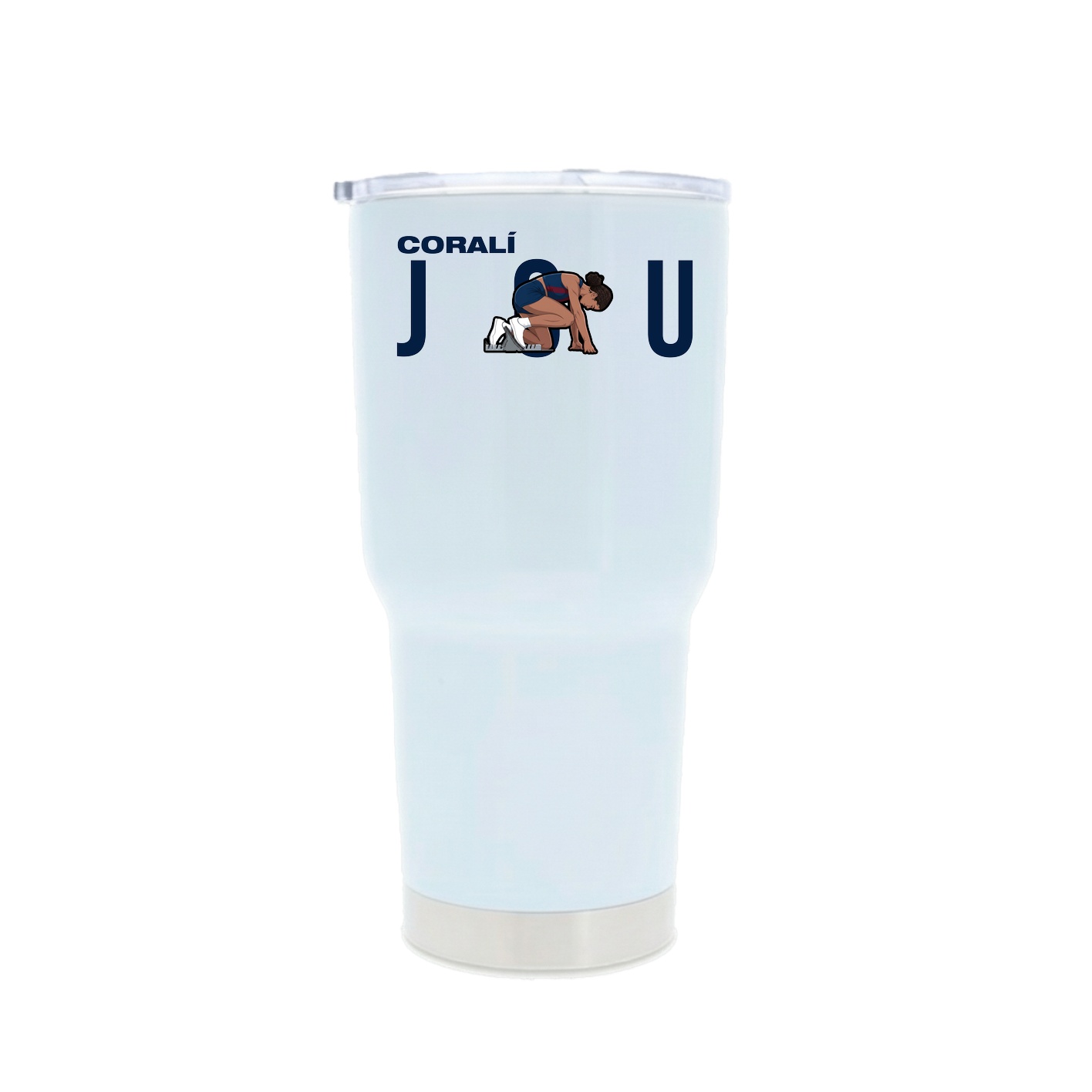 30oz Stainless Steel Tumbler — Player Name in White