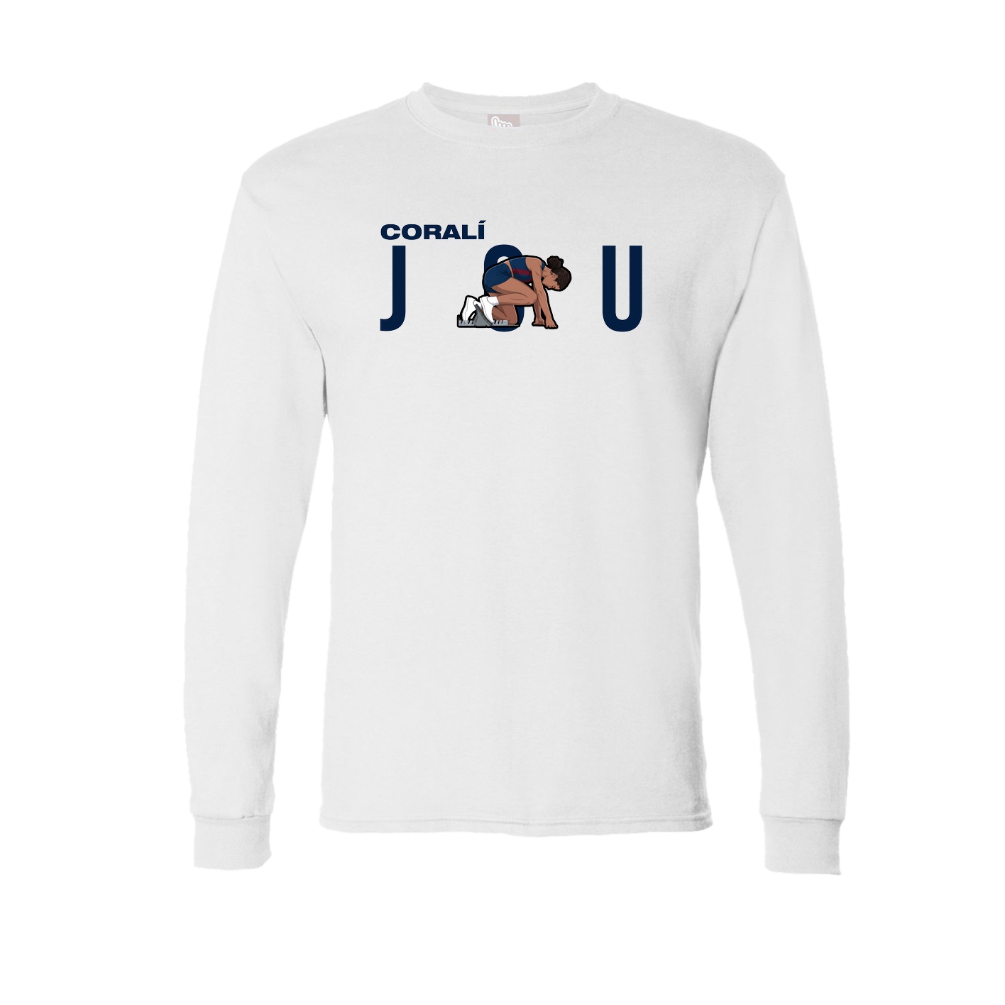 Long Sleeve Tee — Player Name in White