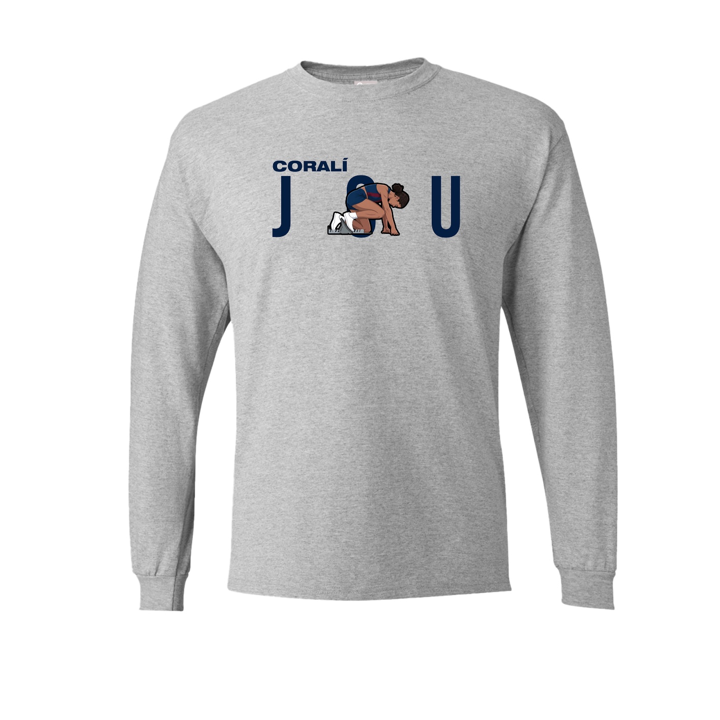 Long Sleeve Tee — Player Name in Grey