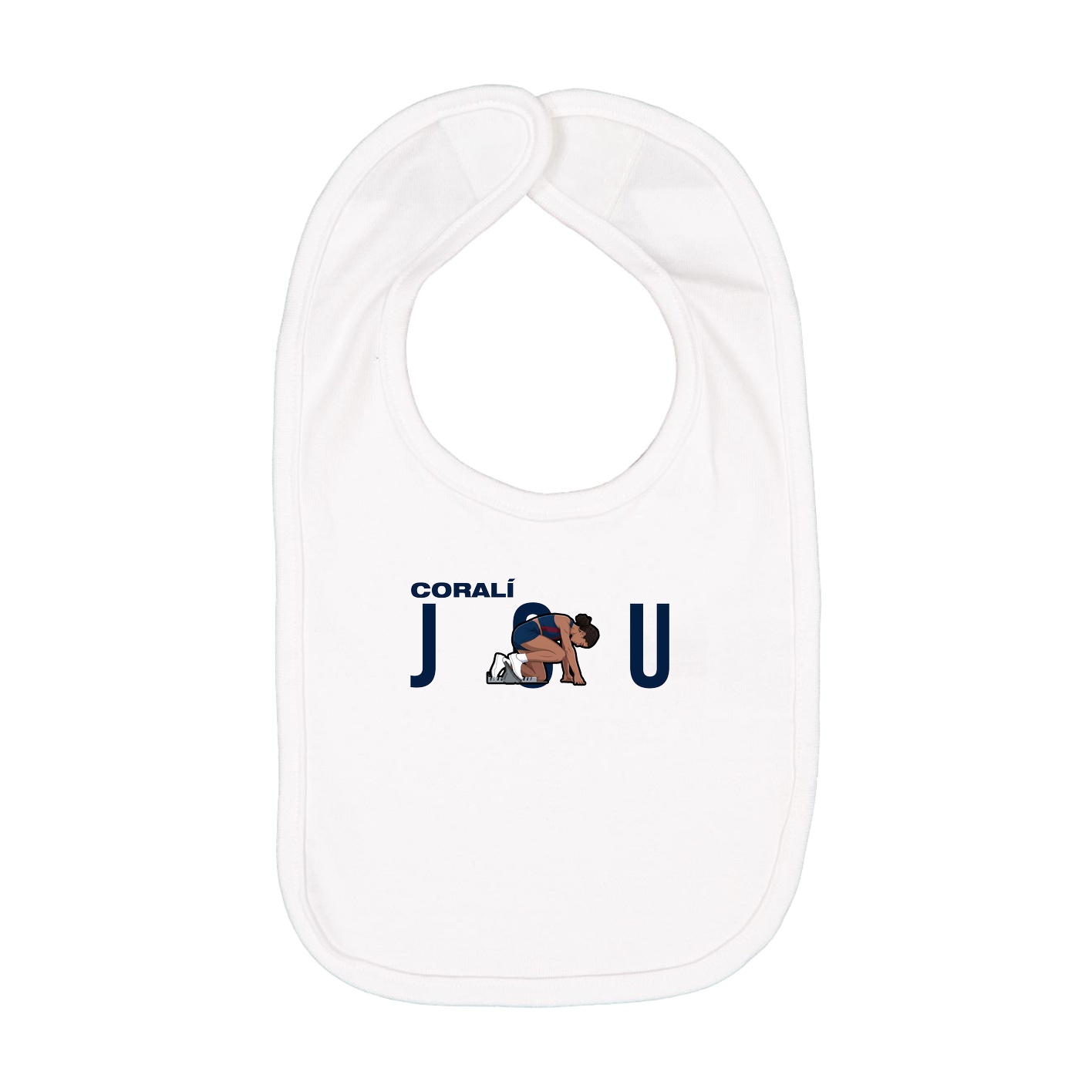 Infant Bib — Player Name in White