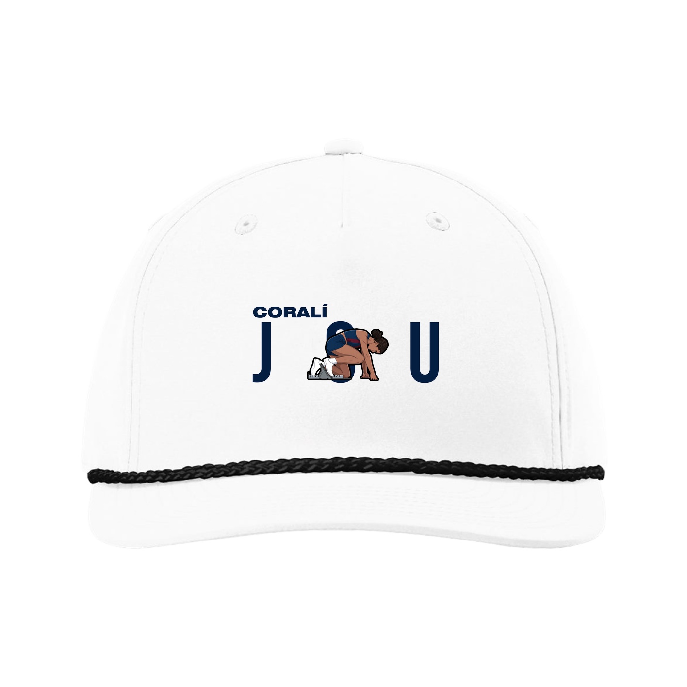Five-Panel Classic Rope Cap — Player Name in White