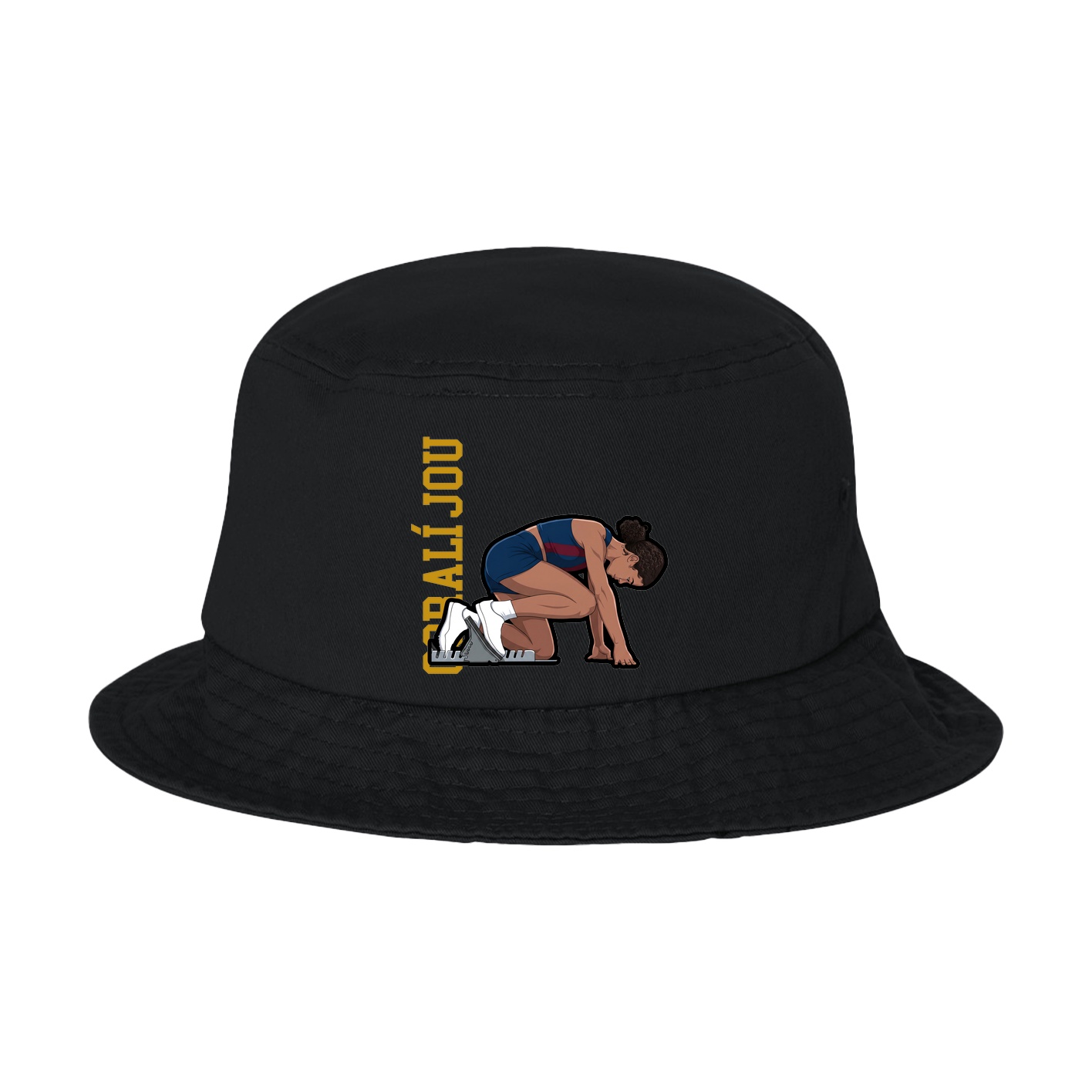 Bucket Cap — Name Vertical in Black