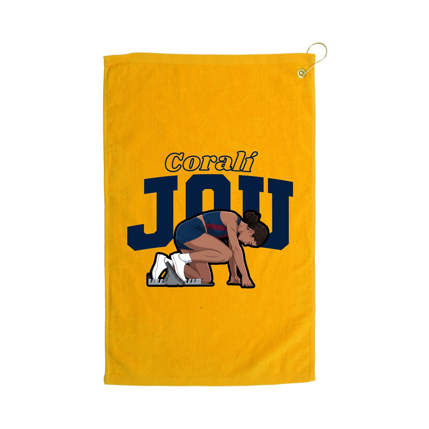 Golf Towel — Name Arch in Gold