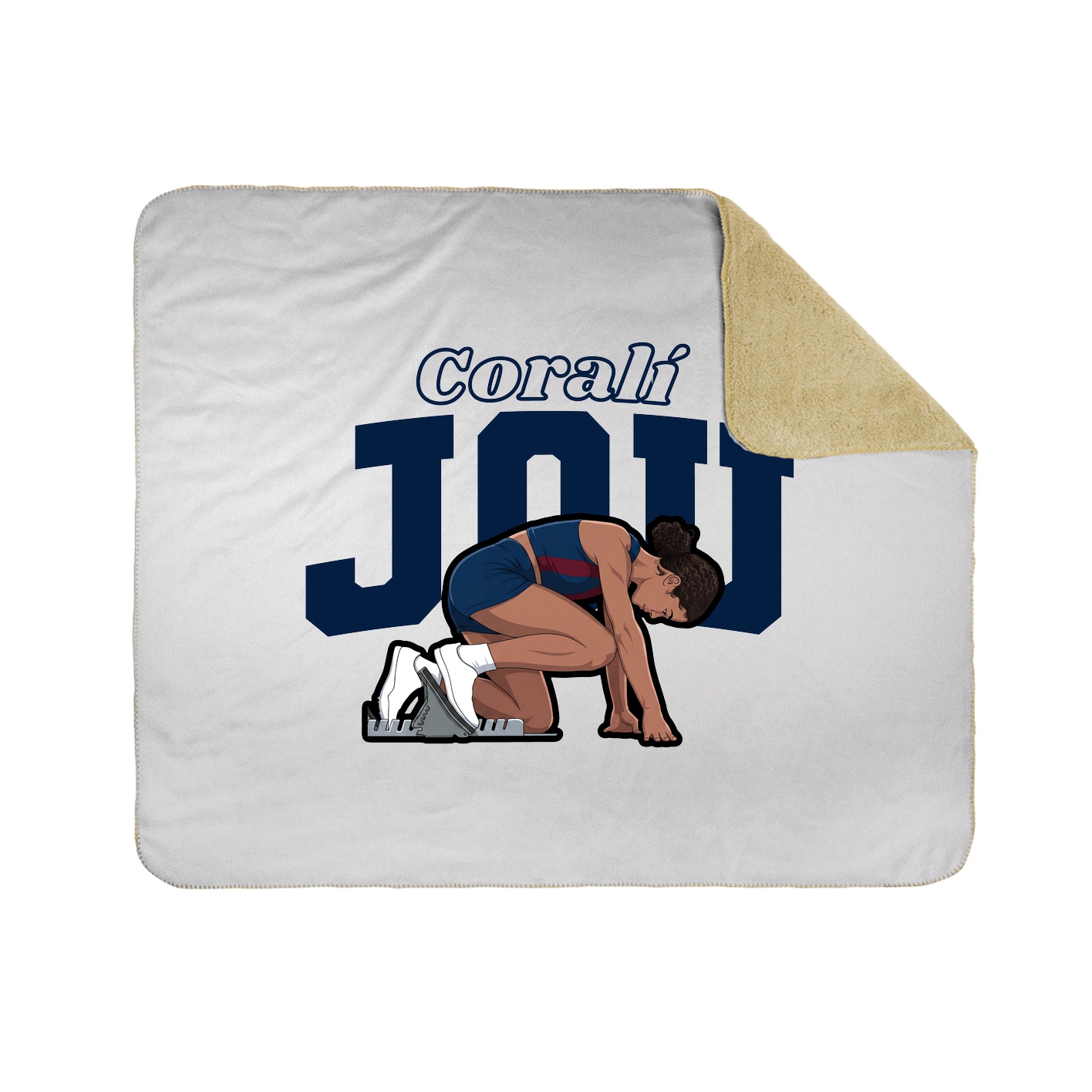 Throw Blanket — Name Arch in White