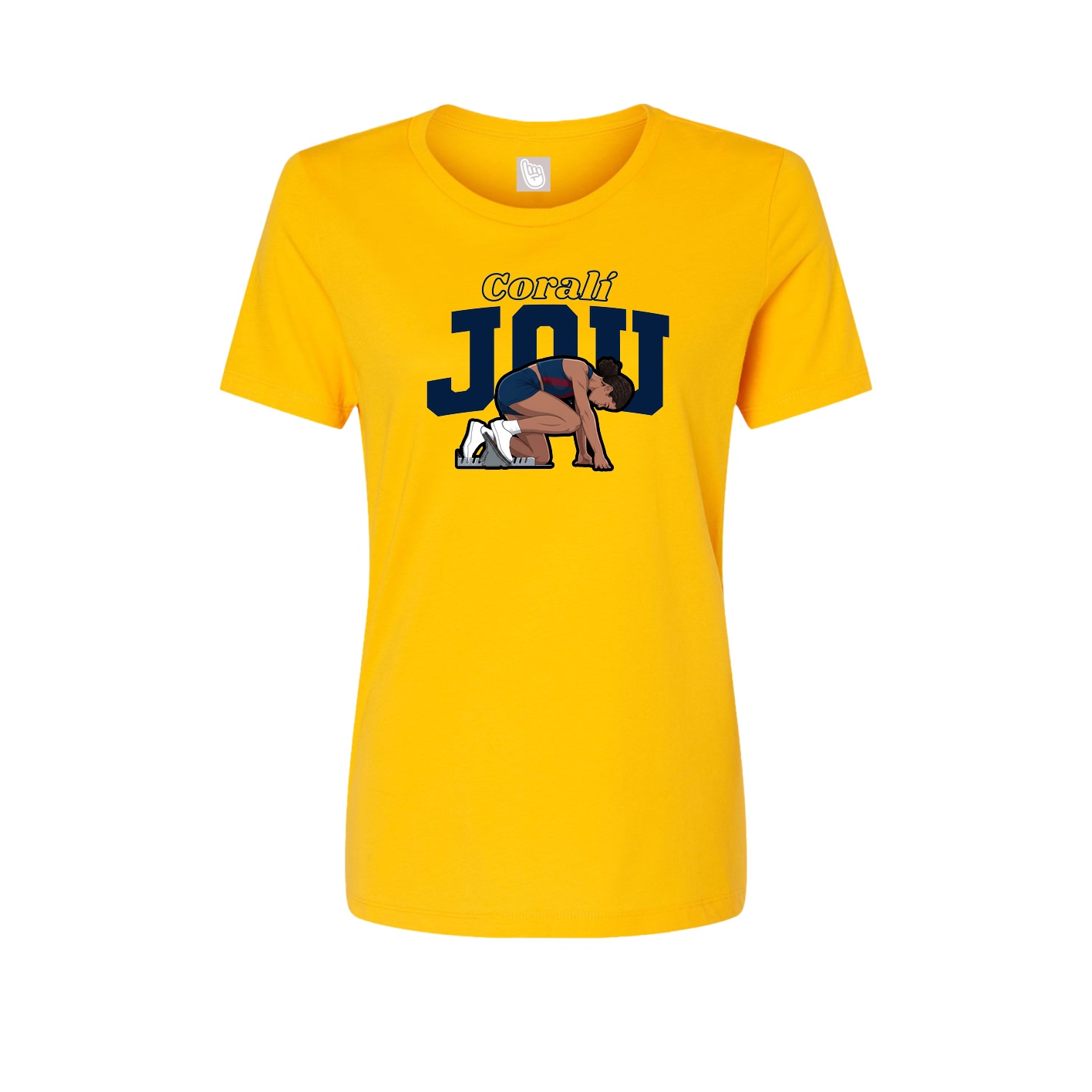 Womens Tee — Name Arch in Gold