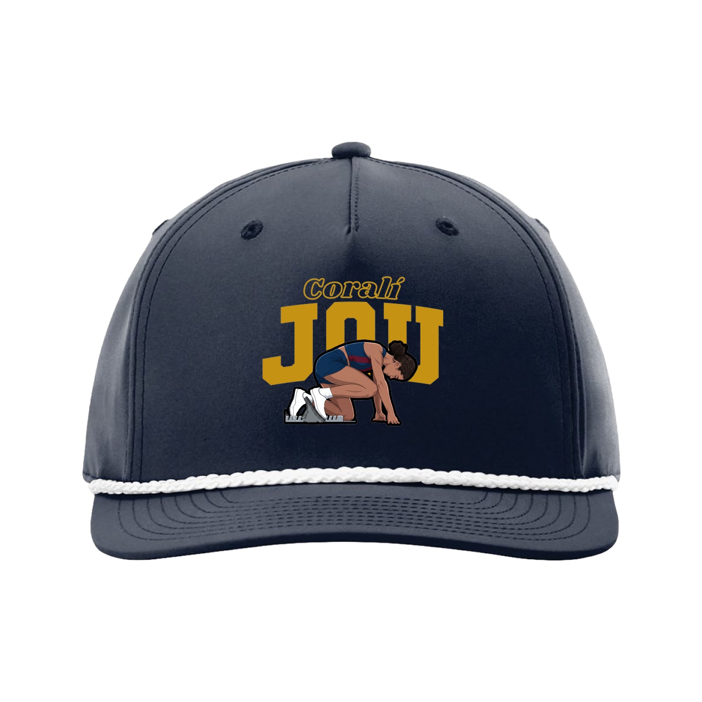 Five-Panel Classic Rope Cap — Name Arch in Navy