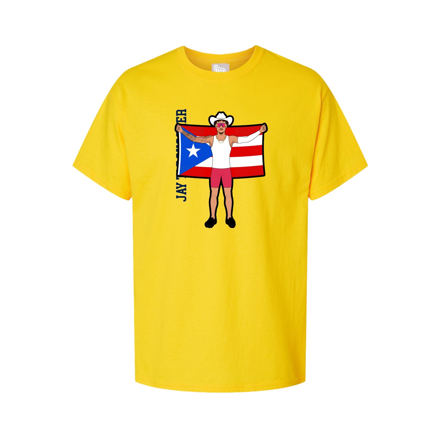 Tee — Name Vertical in Gold