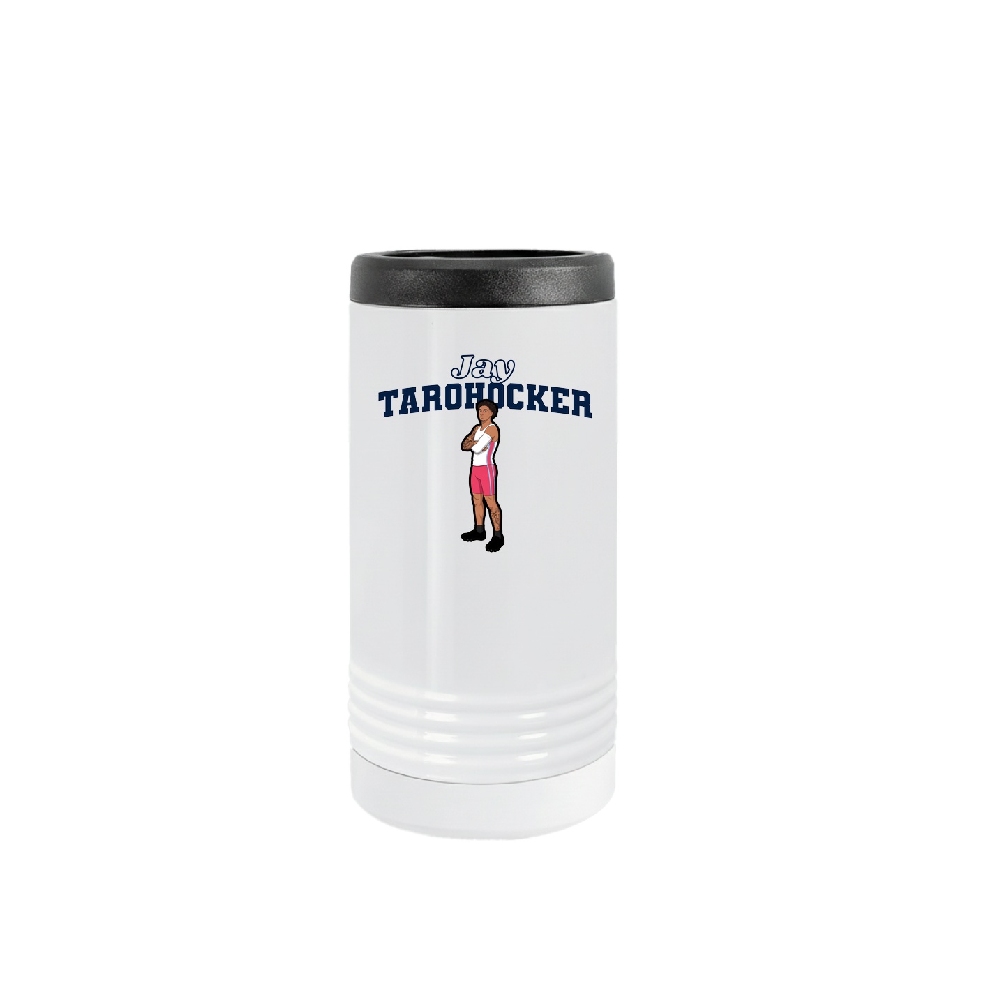 Slim Beverage Holder — Name Arch in White