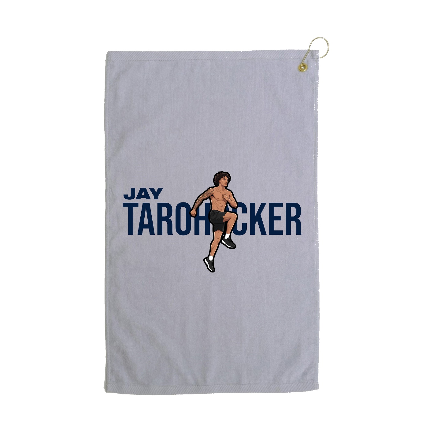 Golf Towel — Player Name in Grey