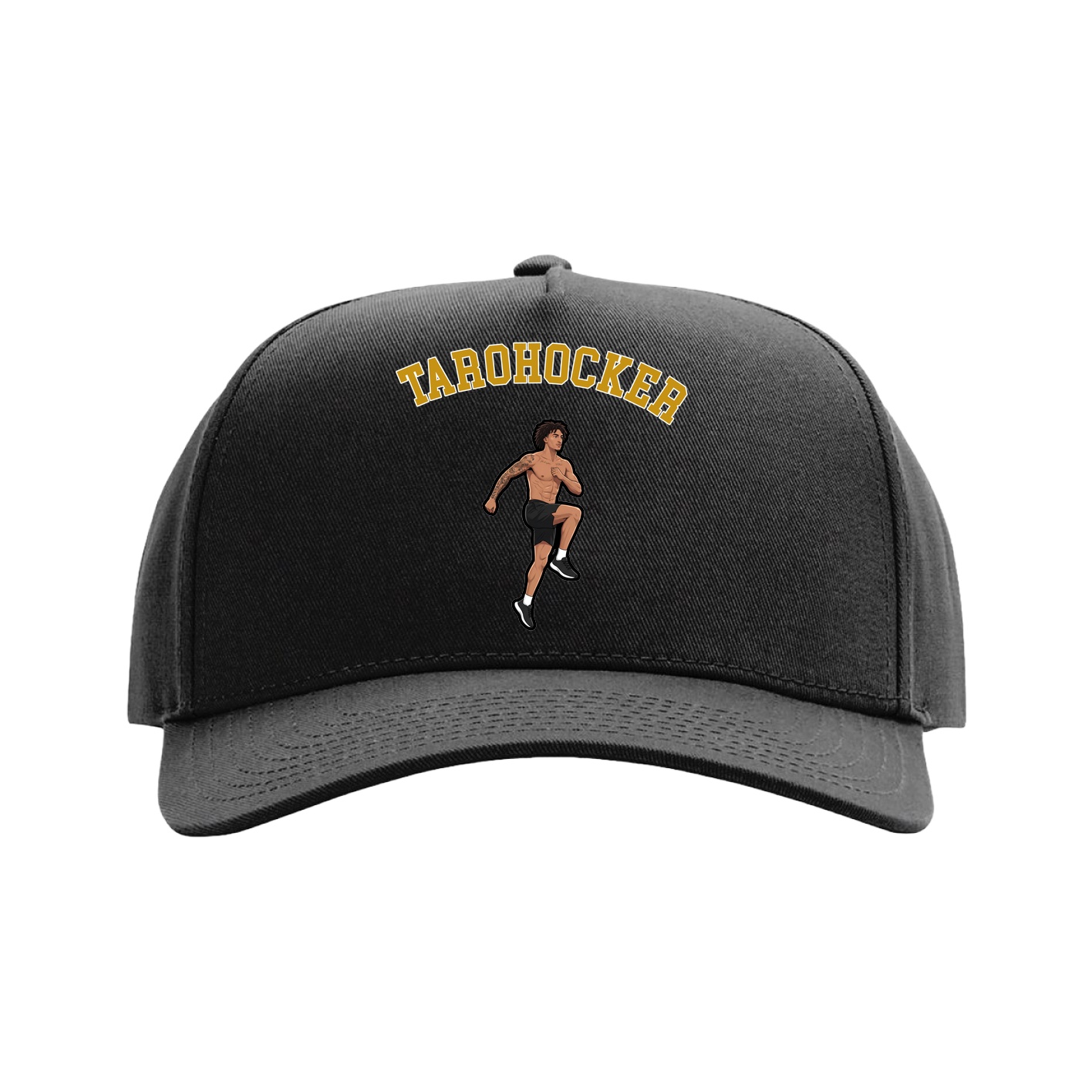 Full Fabric Five-Panel Champ Cap — Shirsey Arch in Black