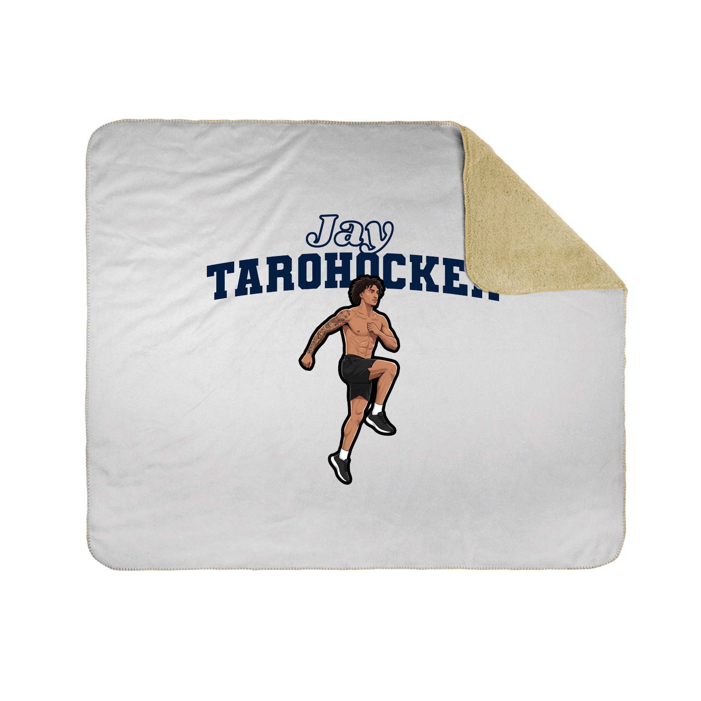 Throw Blanket — Name Arch in White