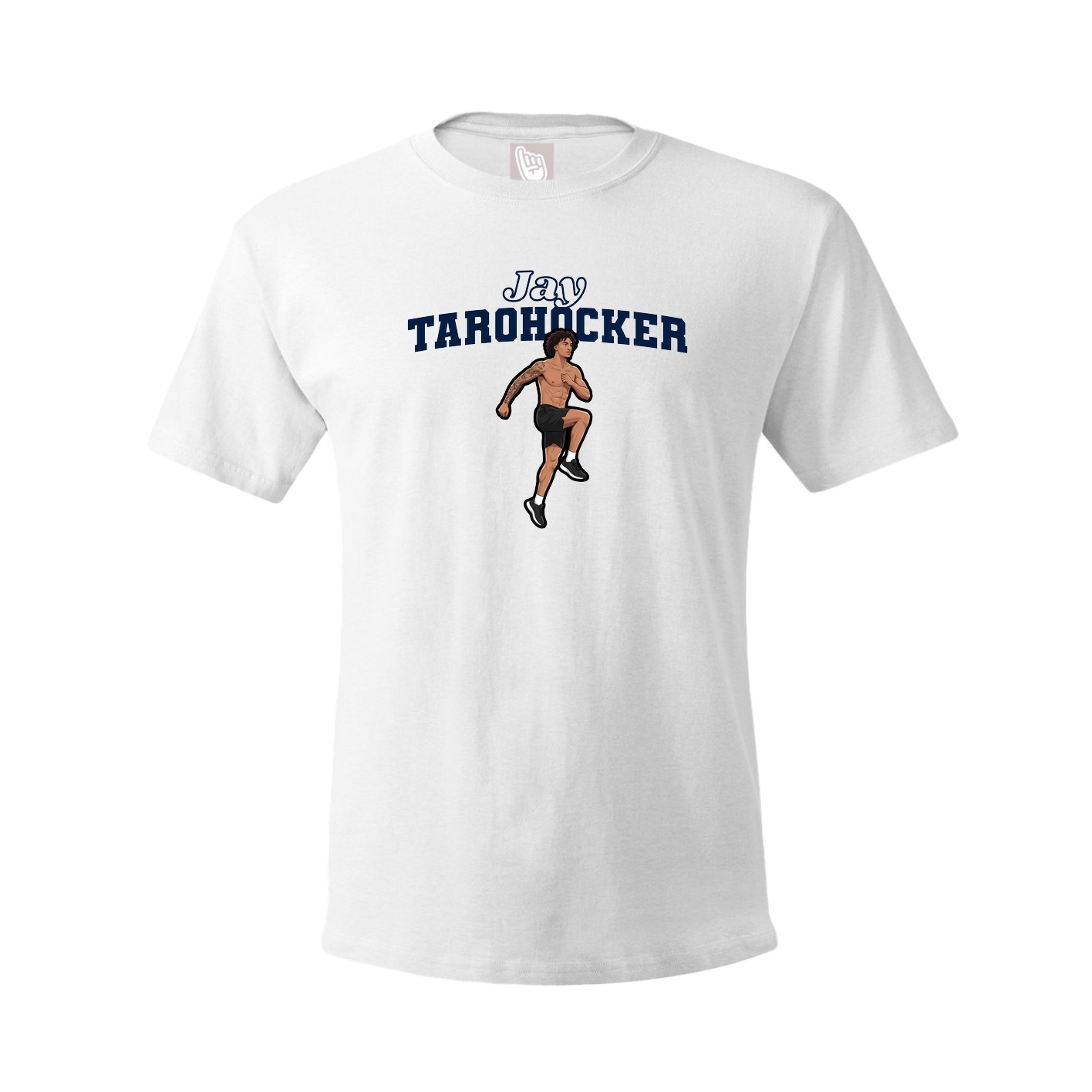Youth Tee — Name Arch in White
