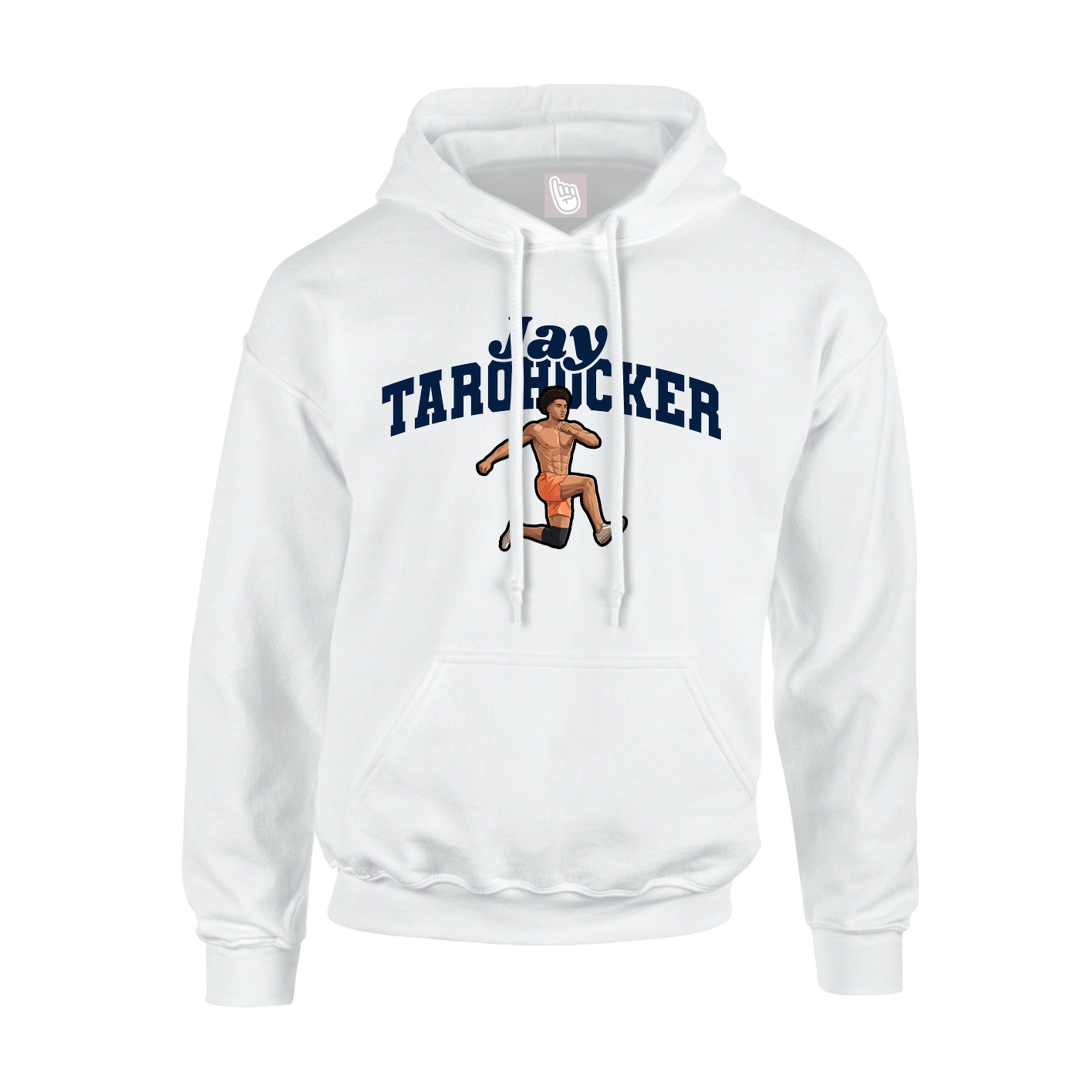 Youth Hoodie — Signature Arch in White