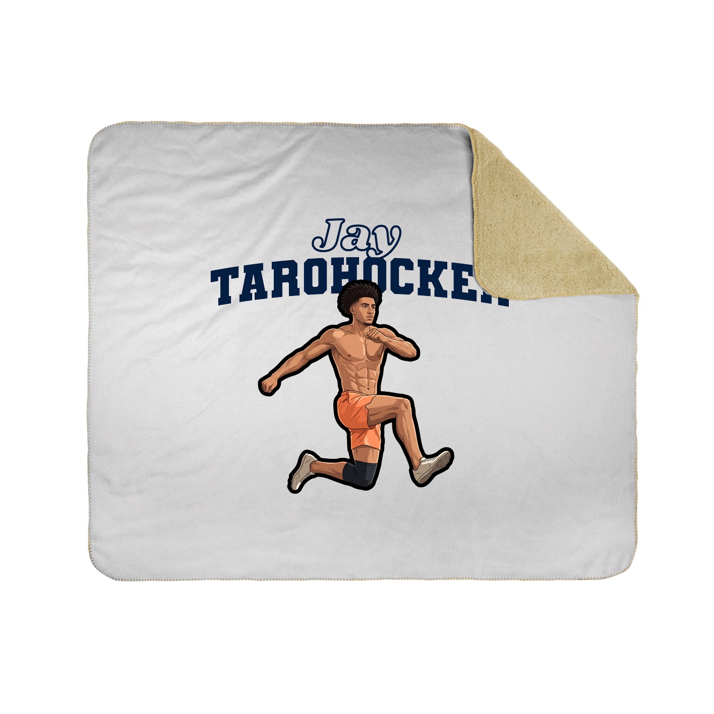 Throw Blanket — Name Arch in White