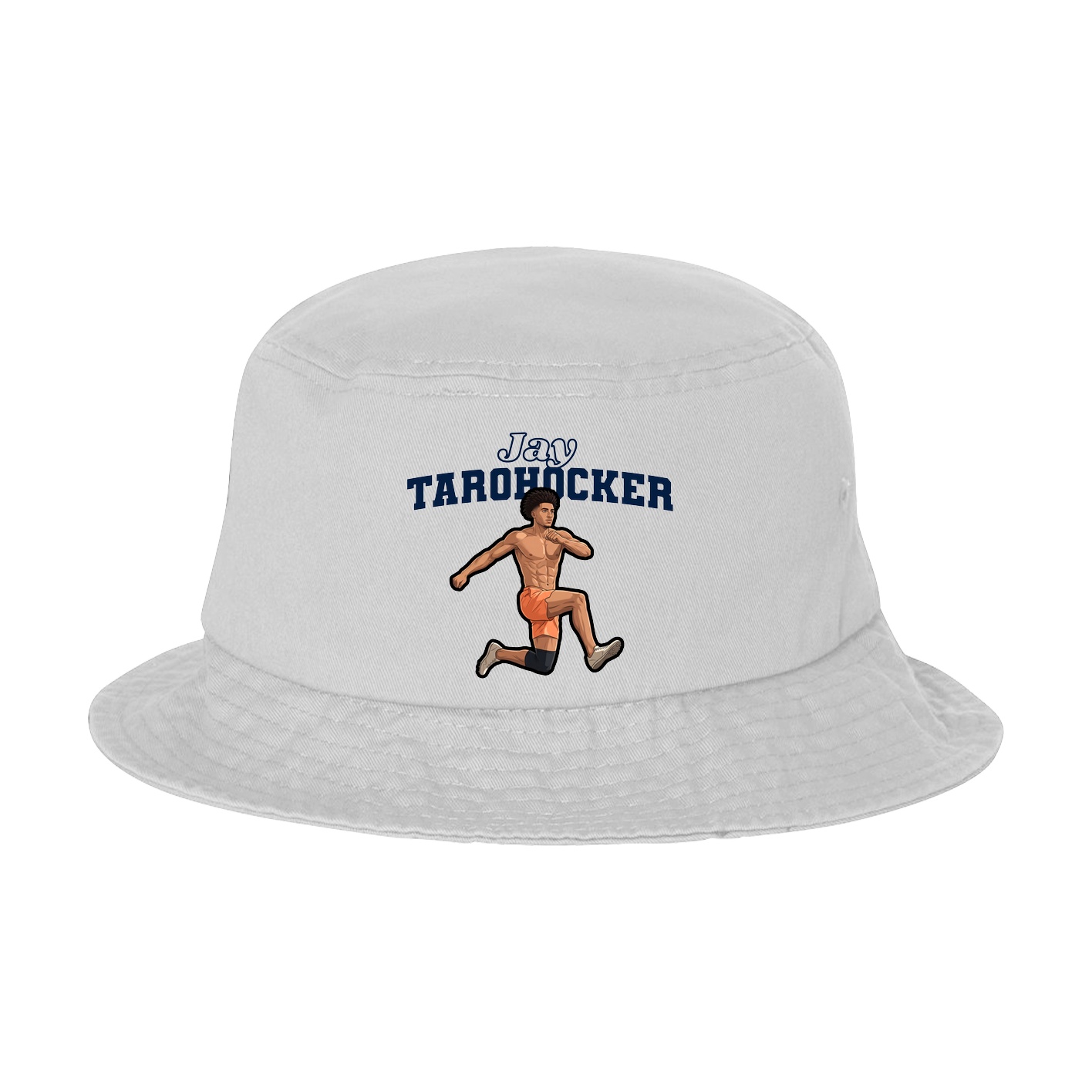 Bucket Cap — Name Arch in White
