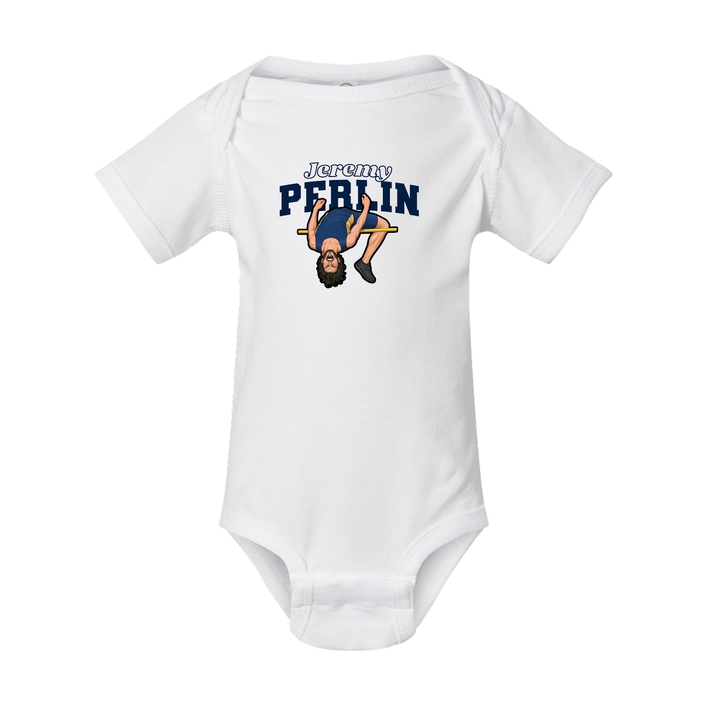 Baby Onesie — Name Arch in White