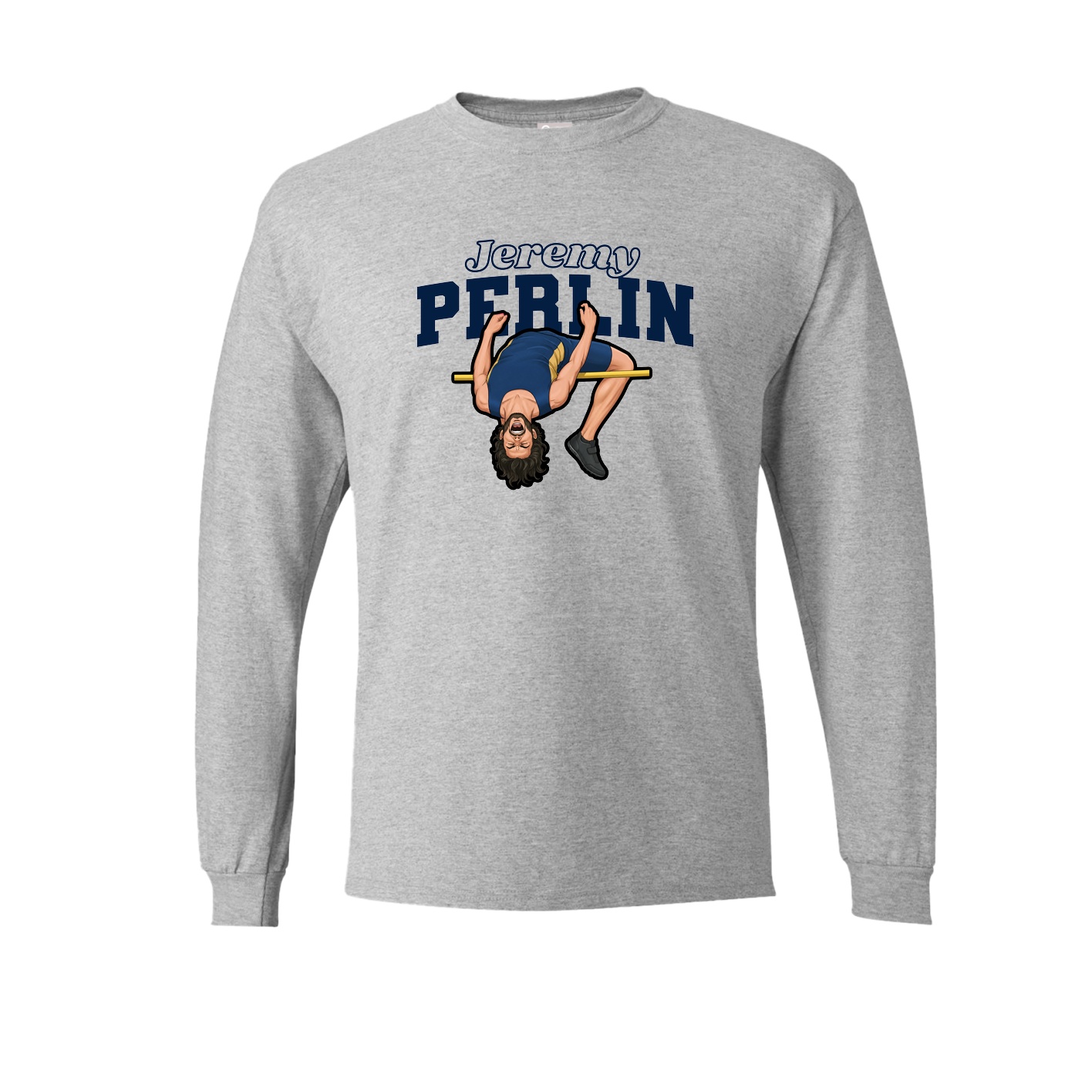 Long Sleeve Tee — Name Arch in Grey