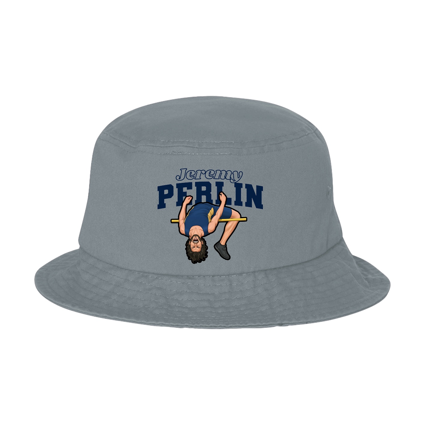 Bucket Cap — Name Arch in Grey