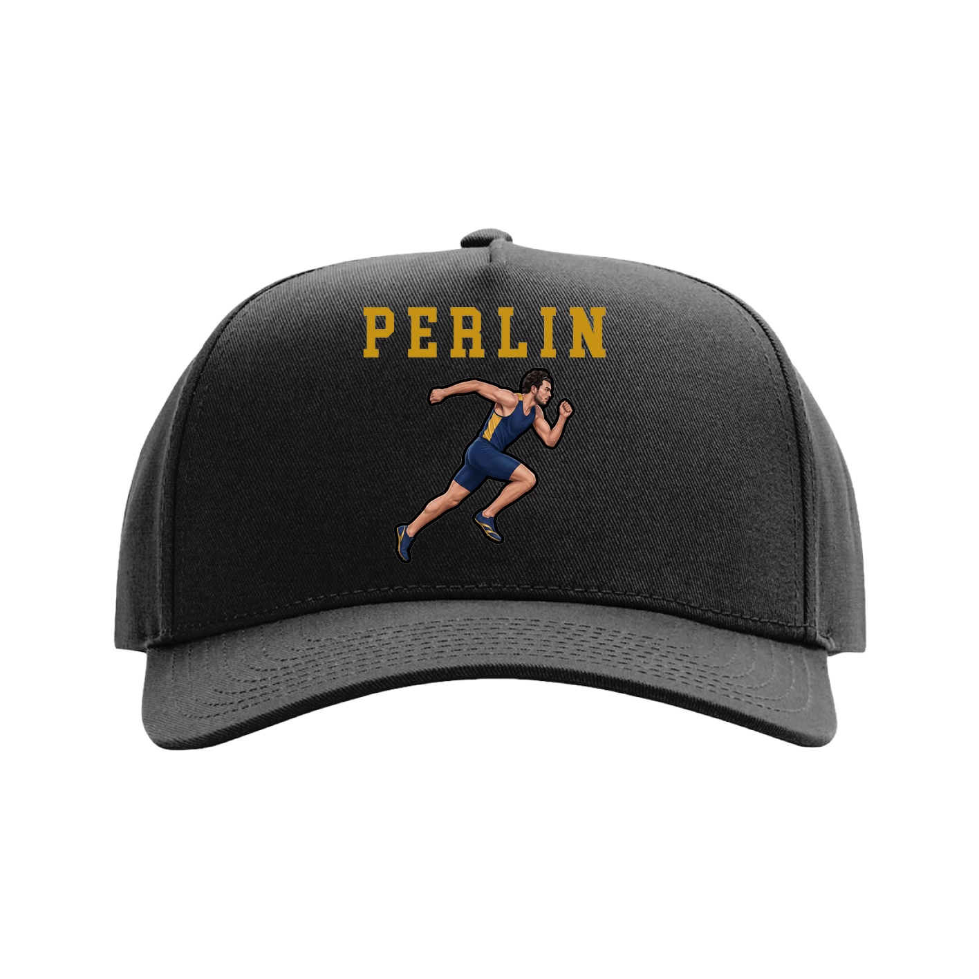 Full Fabric Five-Panel Champ Cap — Shirsey in Black