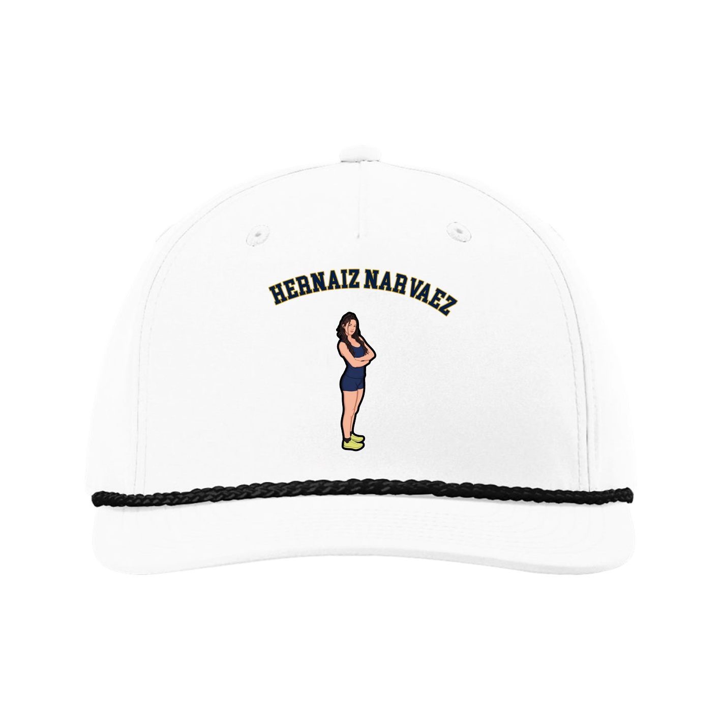 Five-Panel Classic Rope Cap — Shirsey Arch in White