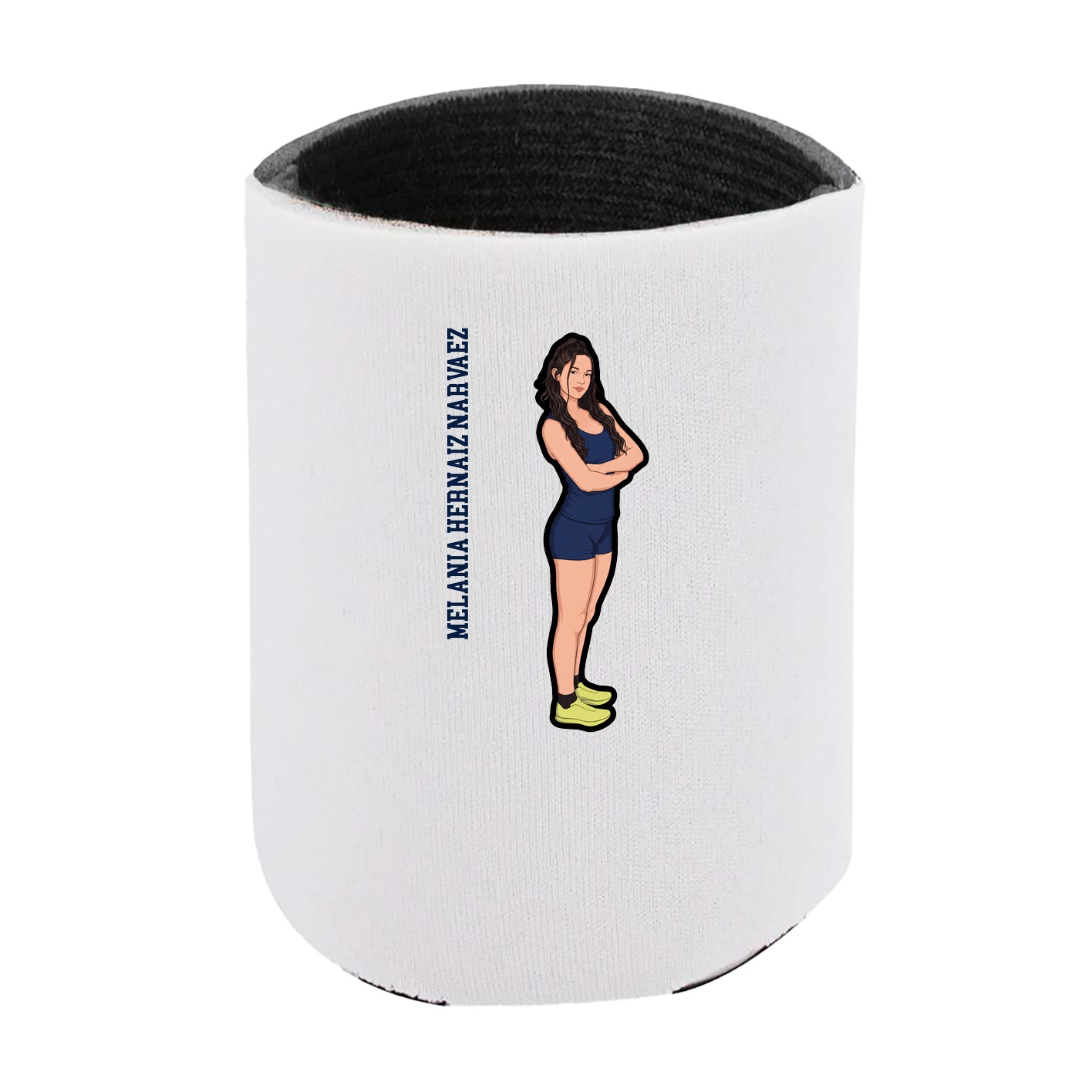 Can Holder — Name Vertical in White
