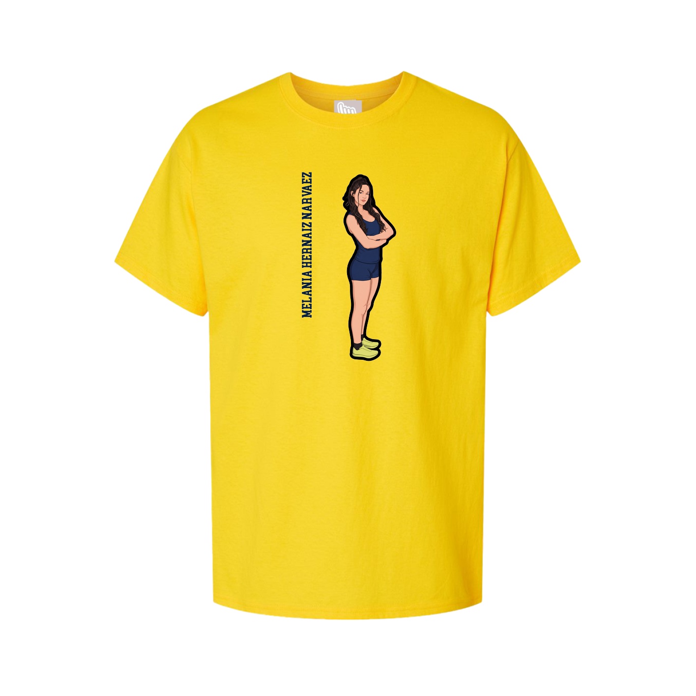 Tee — Name Vertical in Gold