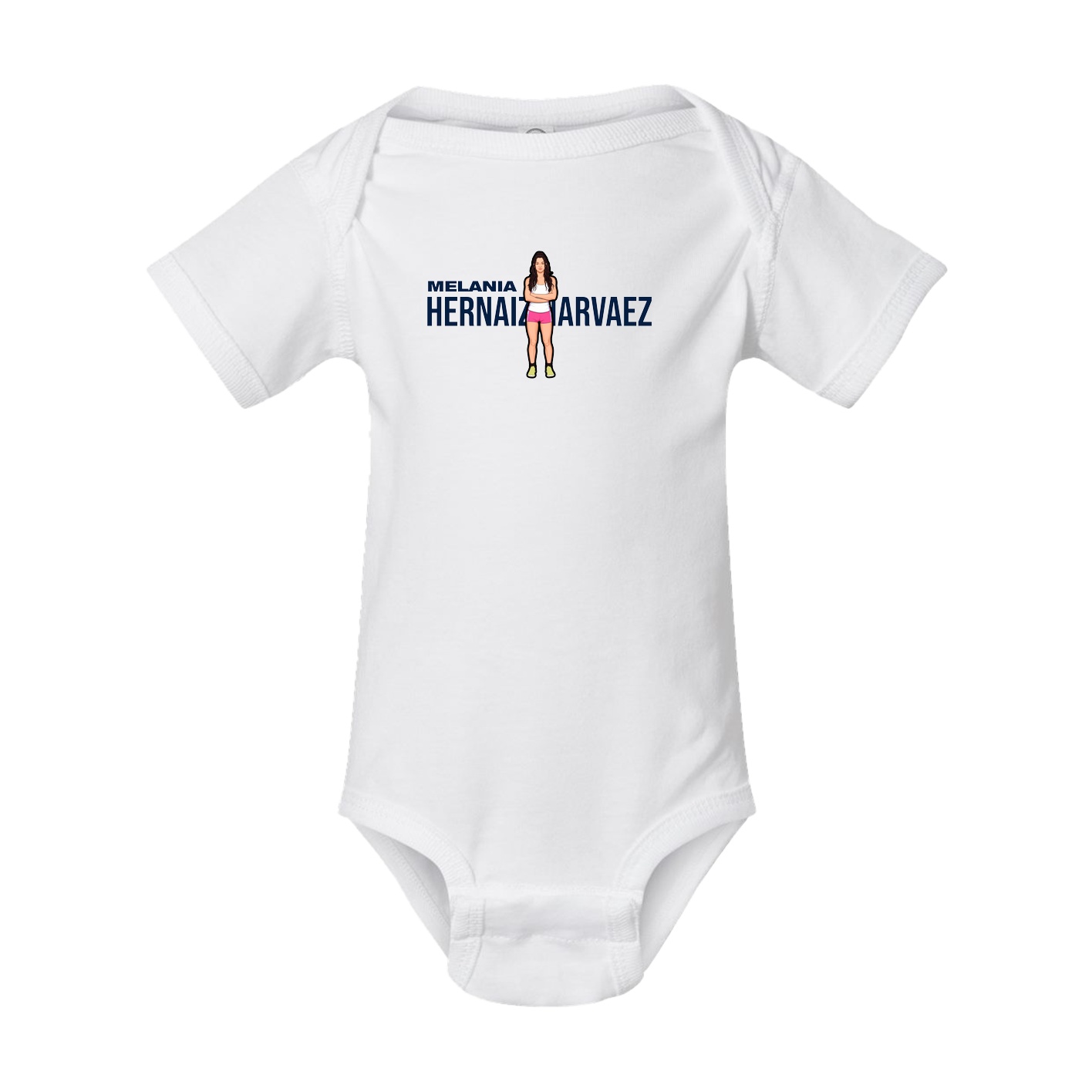 Baby Onesie — Player Name in White