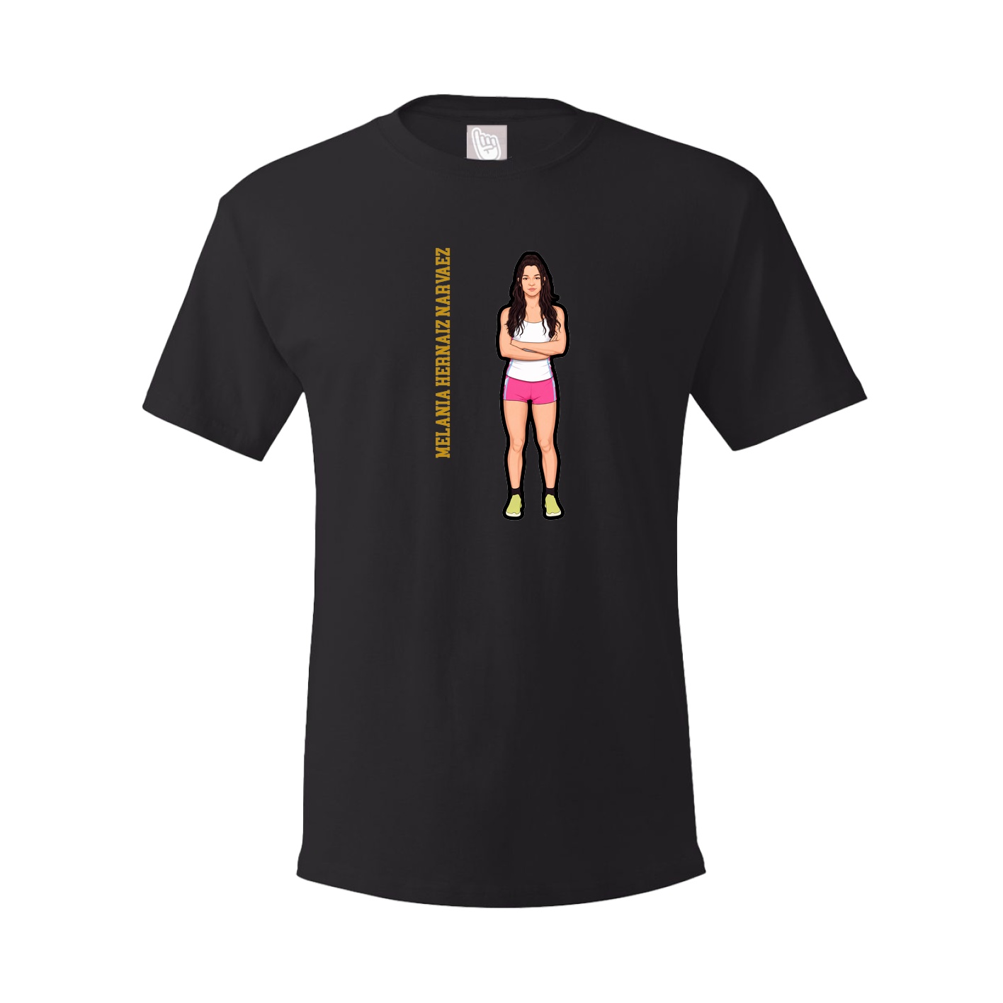 Youth Tee — Name Vertical in Black