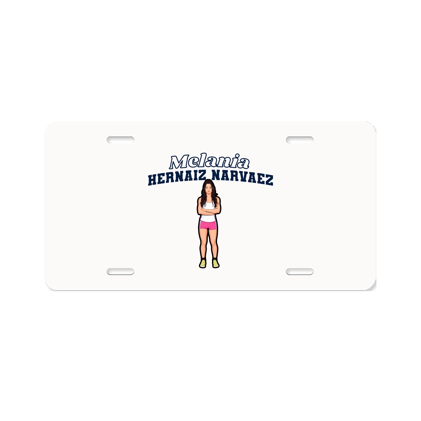 License Plate — Name Arch in Classic