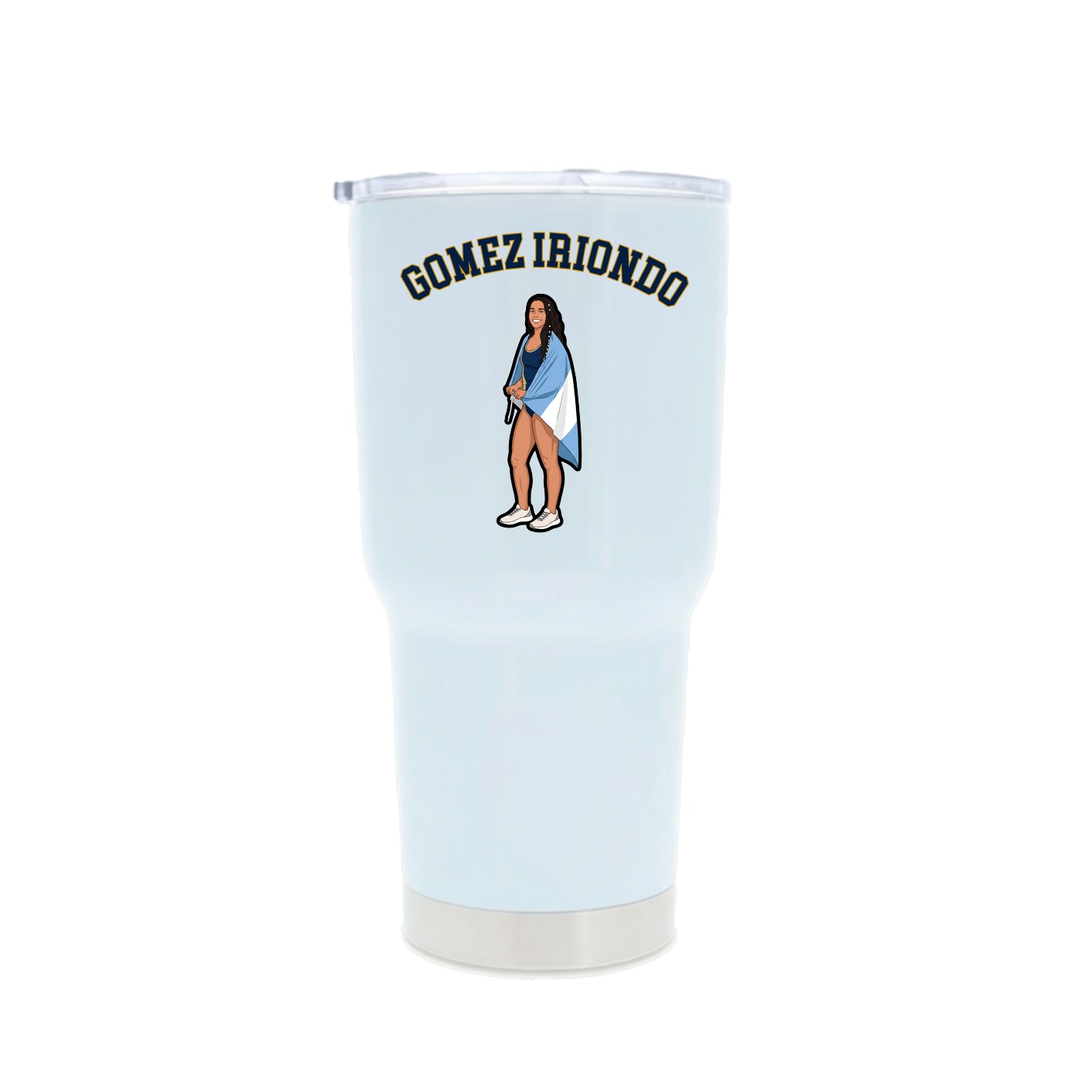 30oz Stainless Steel Tumbler — Shirsey Arch in White