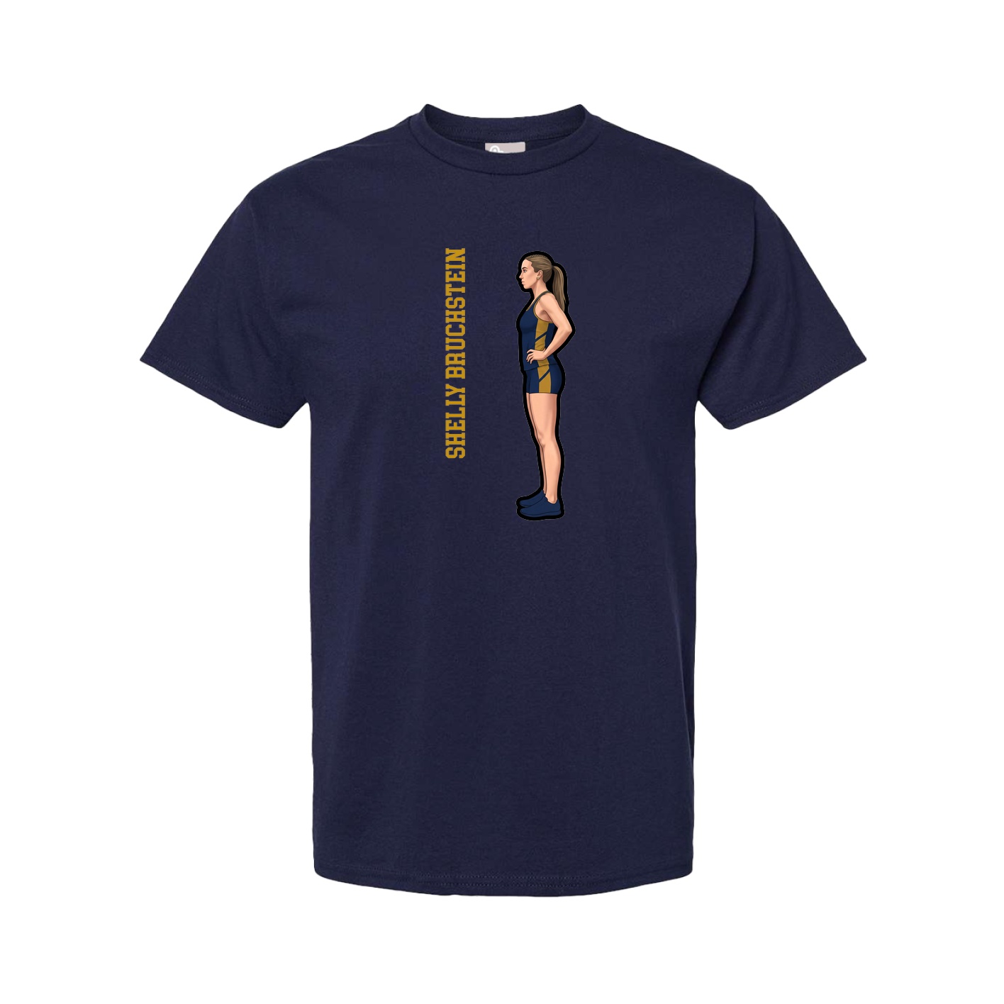 Tee — Name Vertical in Navy