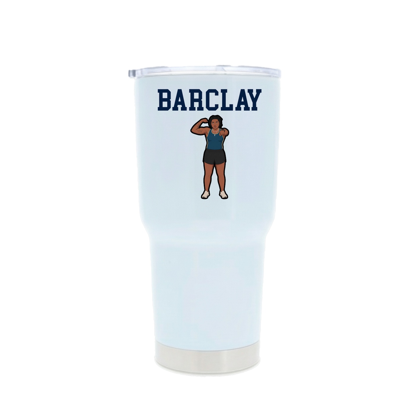 30oz Stainless Steel Tumbler — Shirsey in White