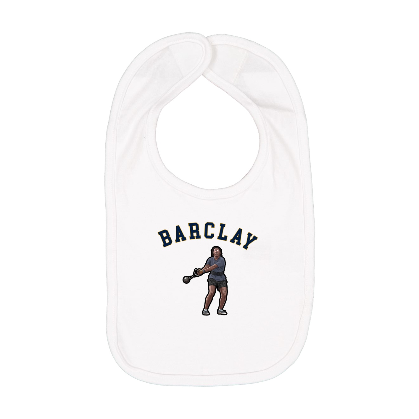 Infant Bib — Shirsey Arch in White