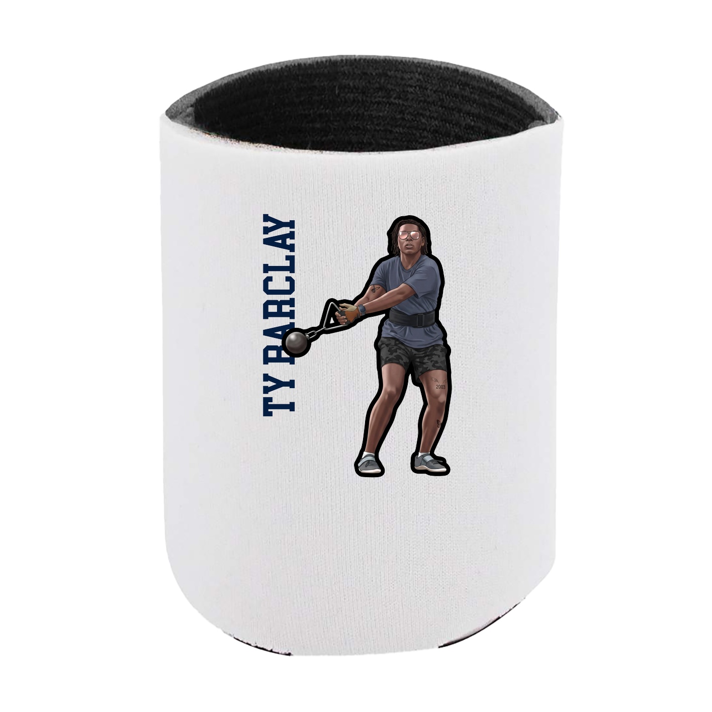 Can Holder — Name Vertical in White