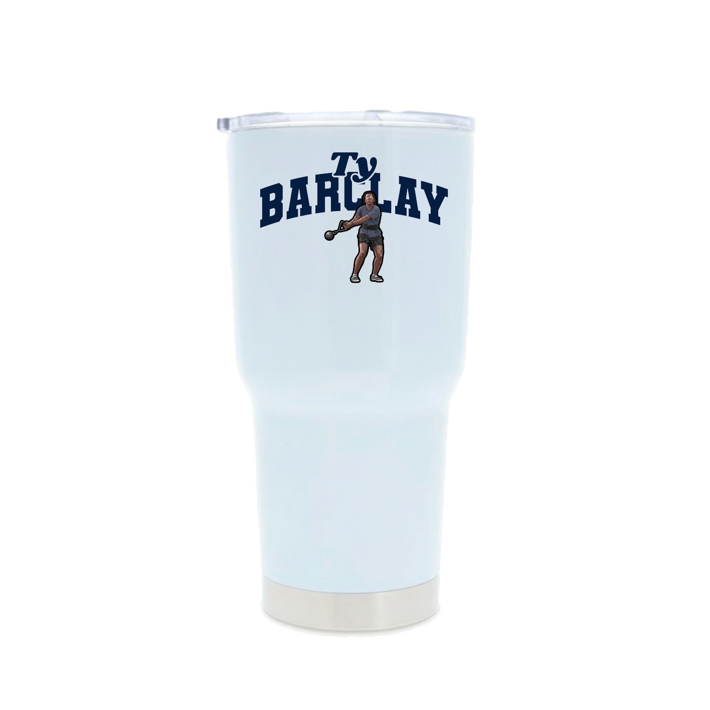 30oz Stainless Steel Tumbler — Signature Arch in White