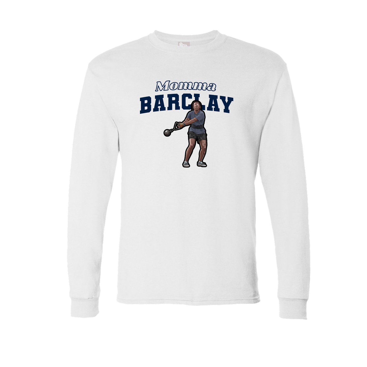 Long Sleeve Tee — Mothers Day Block in White